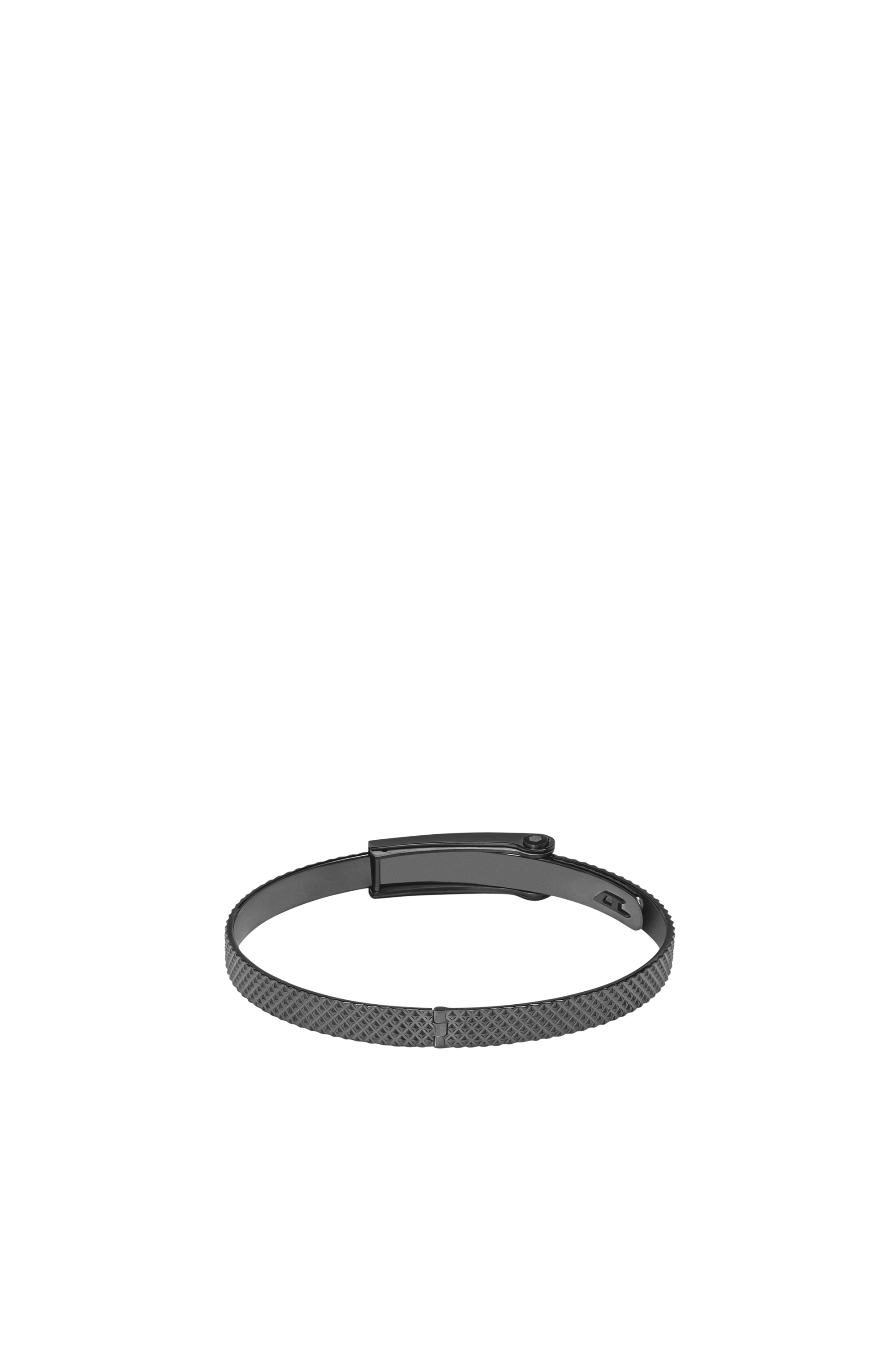 Diesel - DX1358, Unisex's Gunmetal stainless steel stack bracelet in Dark grey - 2