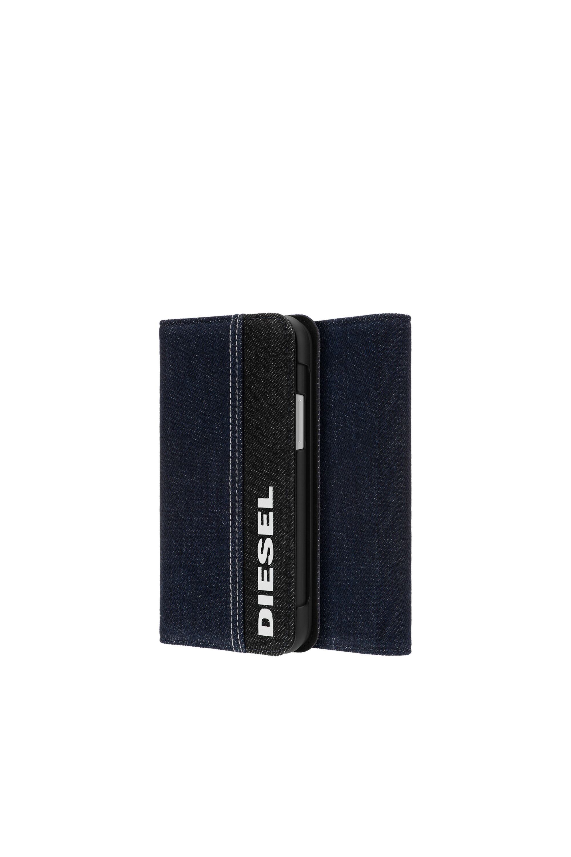 Diesel - DIPH-037-DENVL, Unisex's 2-in-1 folio case for iPhone 11 Pro in Blue Jeans - 1