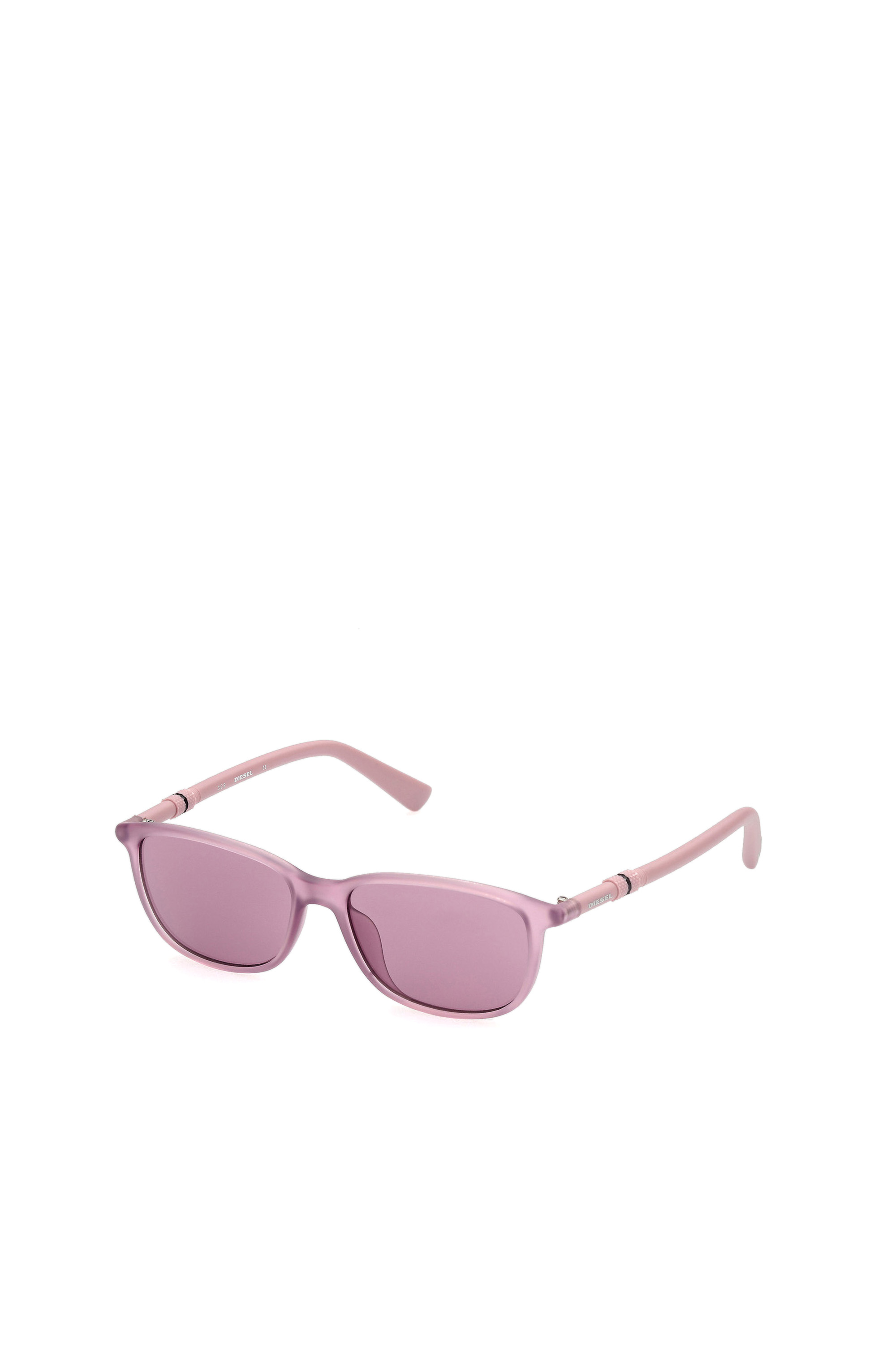 Diesel - DL0333, Woman's Squared sunglasses in injected acetate in Pink - 2
