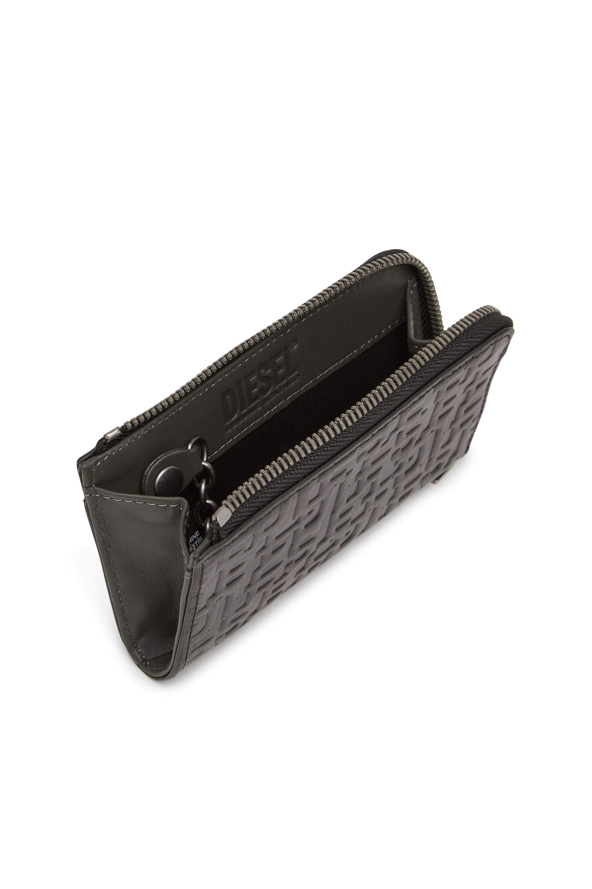 Diesel - KEY POUCH, Man's Monogram leather key holder in Black - 3