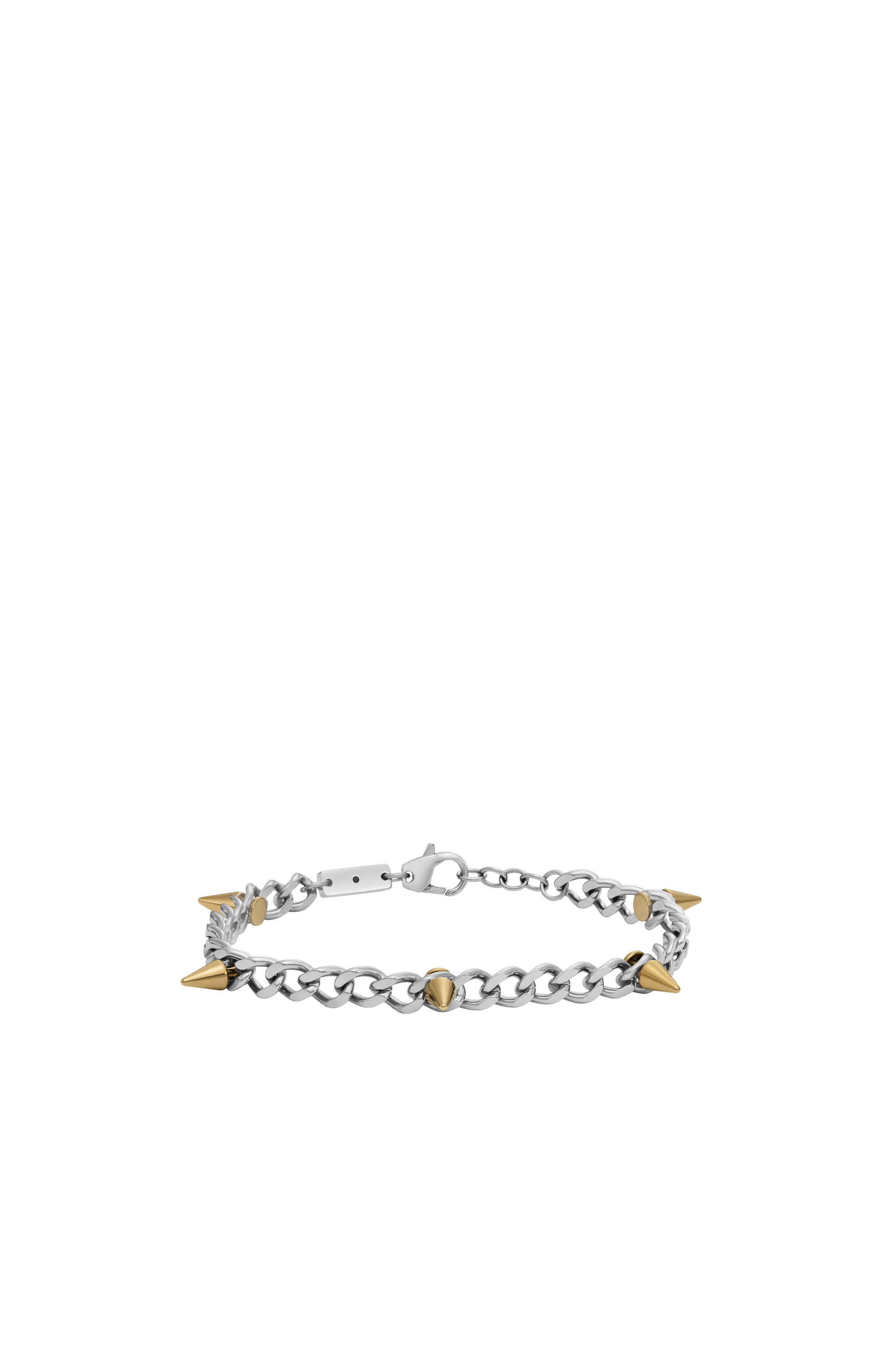 Diesel - DX1453, Unisex's Two-Tone Stainless Steel Chain Bracelet in Silver - 2