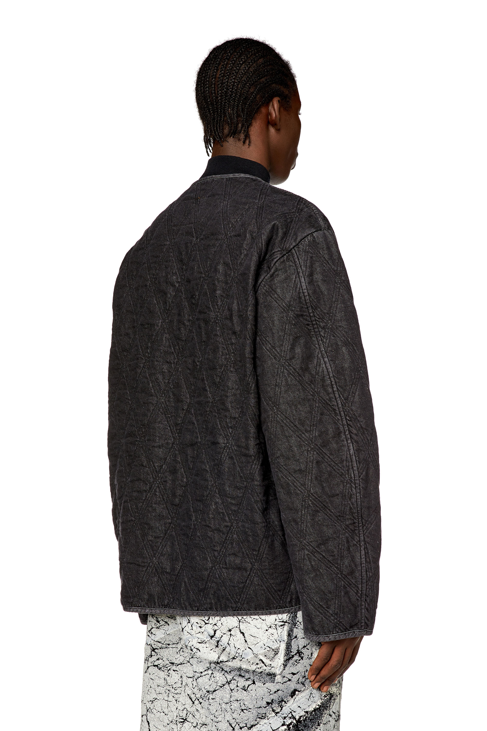 Diesel - D-BOY-S, Man's Jacket in tailored denim in Black - 4