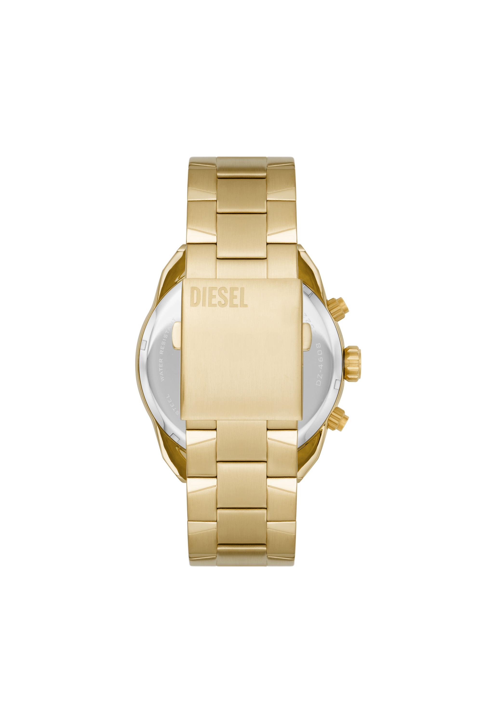 Diesel - DZ4608, Man's Spiked Chronograph Gold-Tone Stainless Steel Watch in Gold - 2
