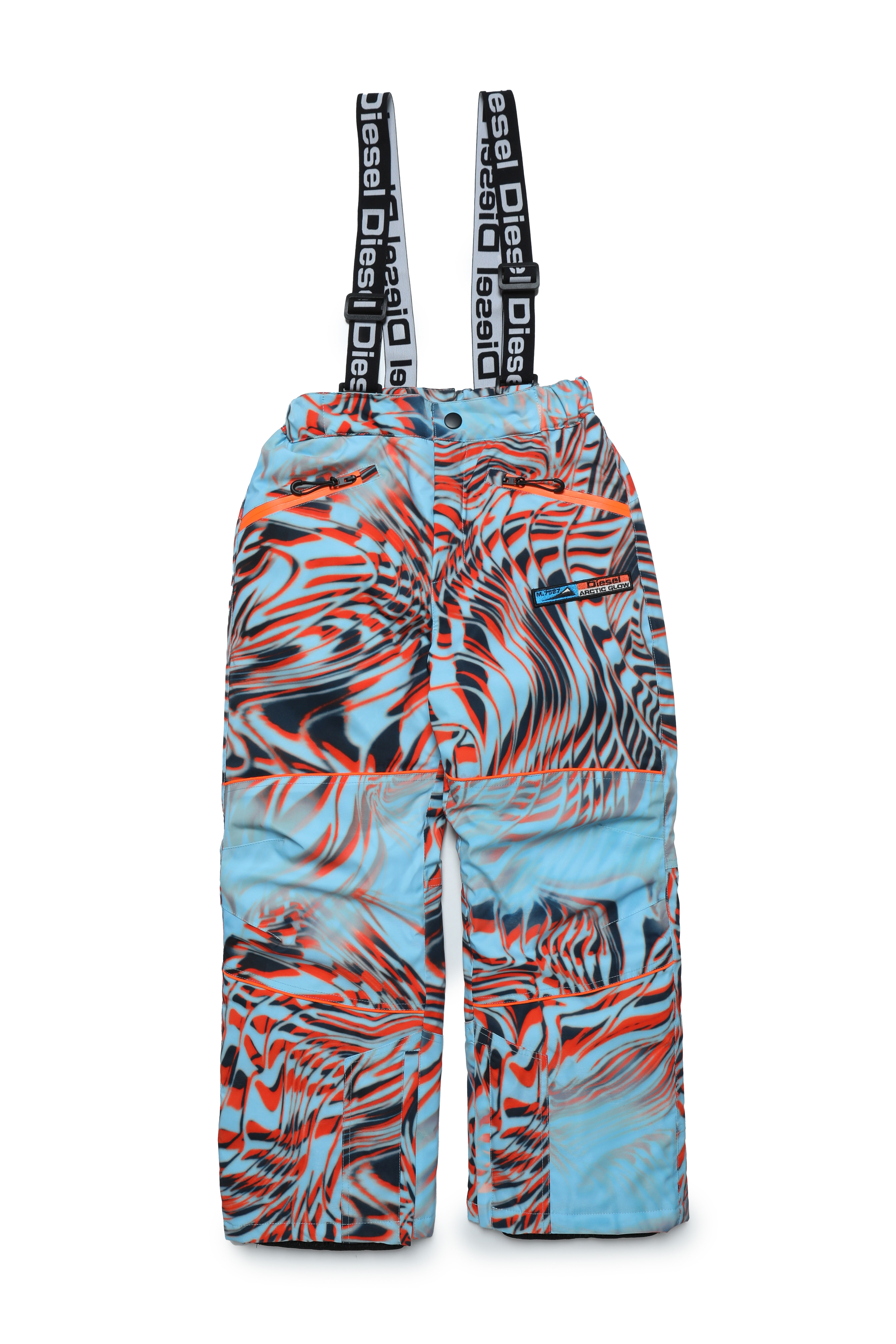 Diesel - PERTOL-SKI, Unisex's Ski pants with optical print in Blue - 1