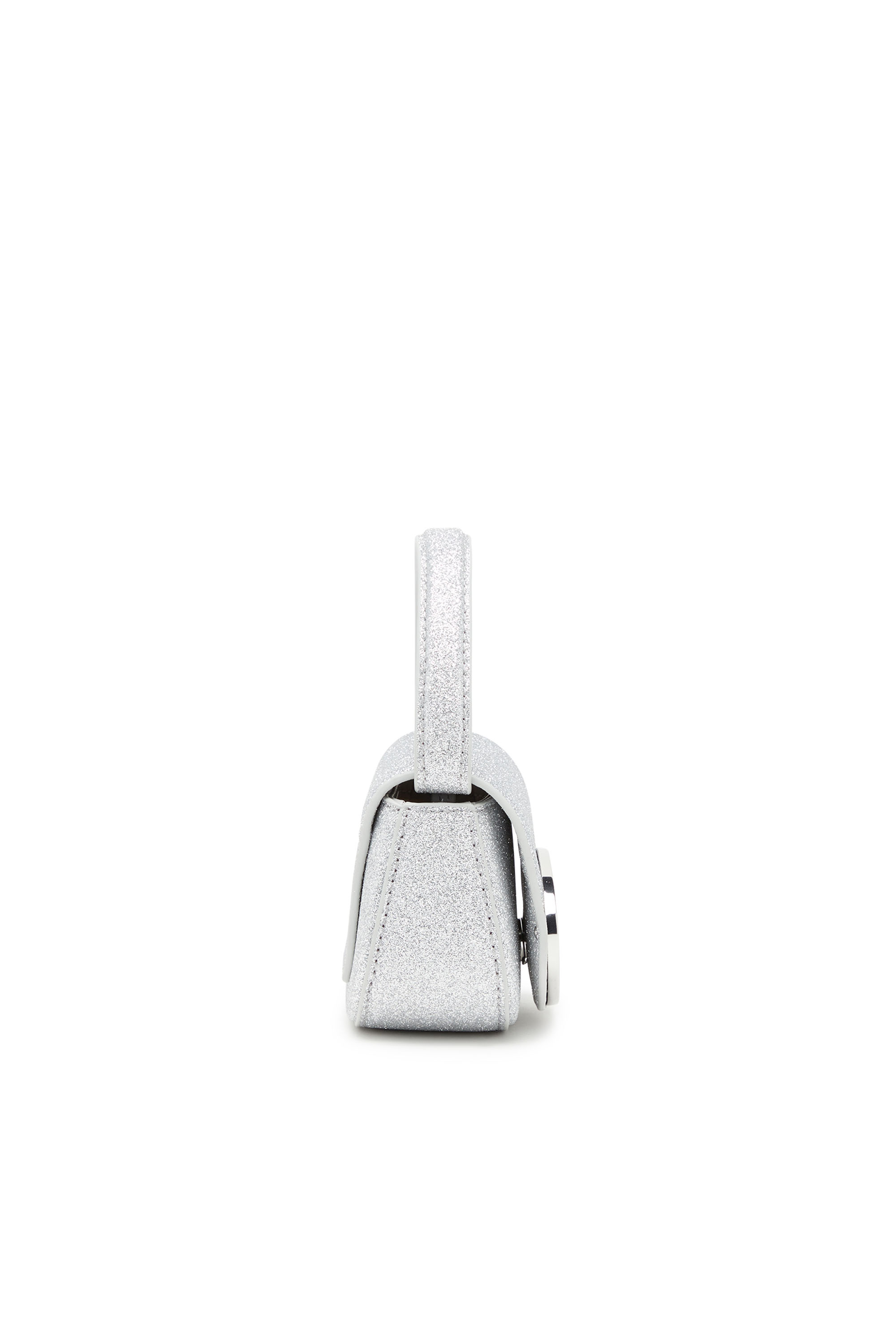 Diesel - 1DR XS, Woman's 1DR XS-Iconic mini bag in glitter fabric in Silver - 3