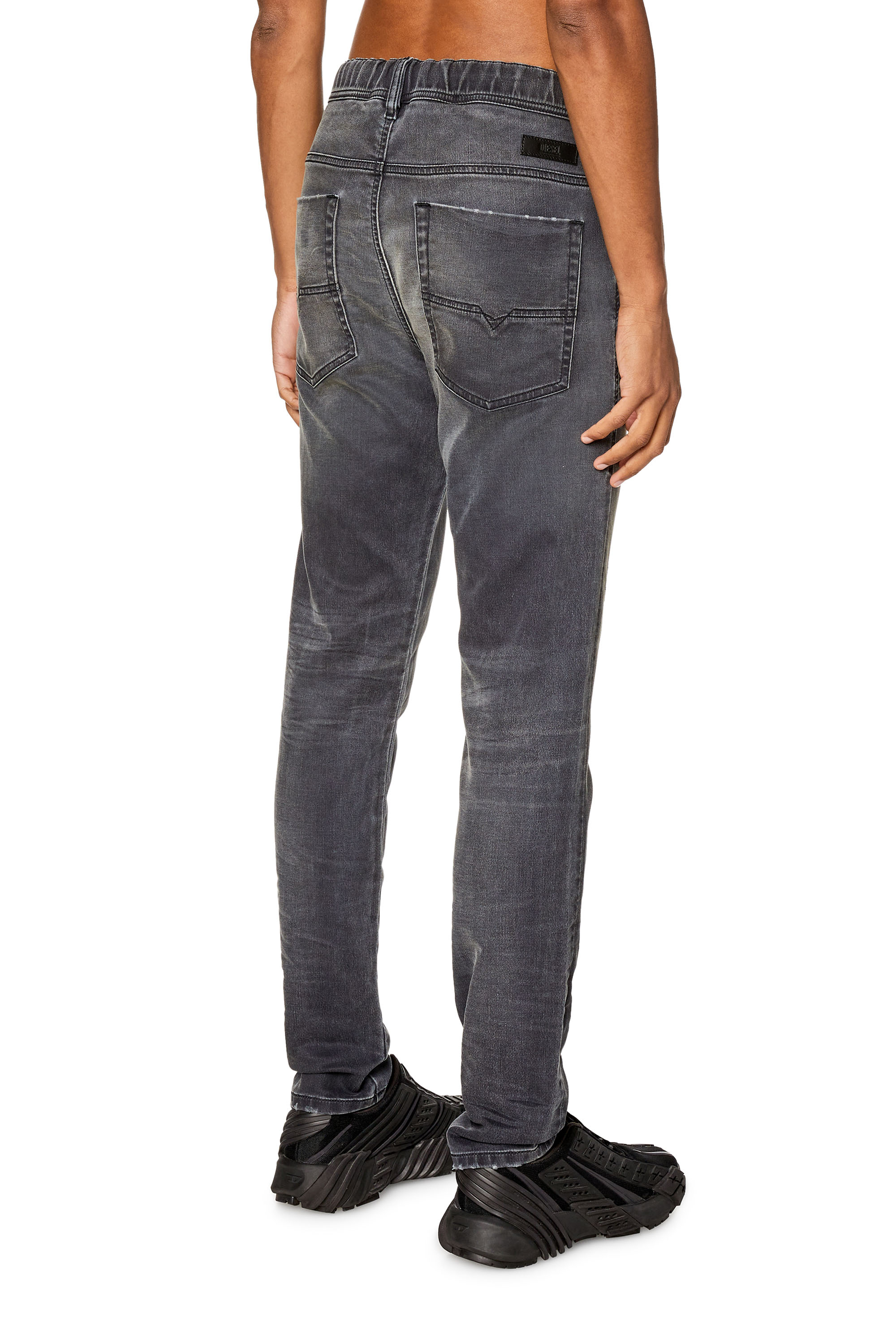 Diesel - Man's Slim E-Spender JoggJeans® 068FP, Black/Dark grey - 4