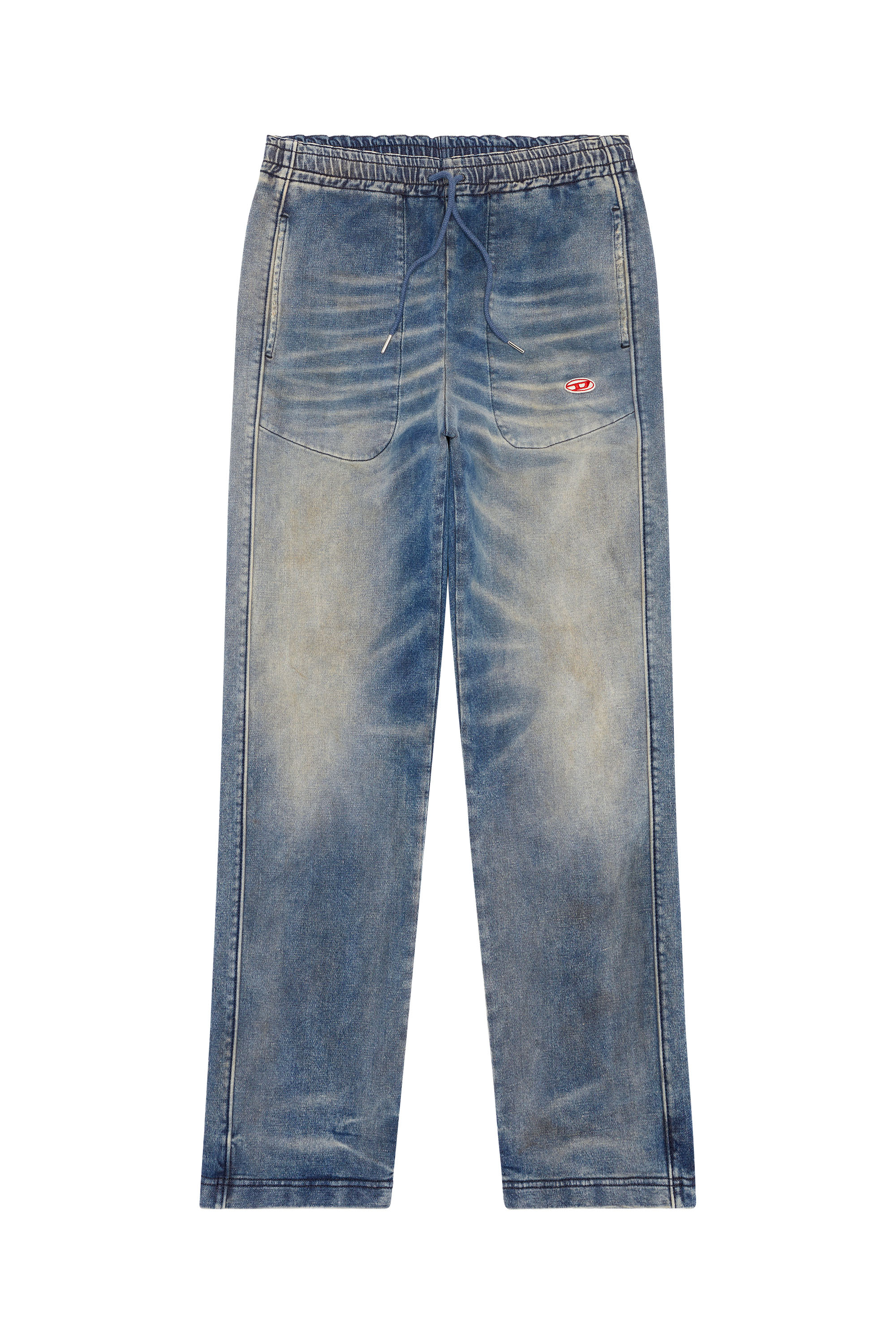 Diesel - Straight D-Martians Track Denim 068EV, Unisex's Straight D-Martians Track Denim in Medium blue - 3