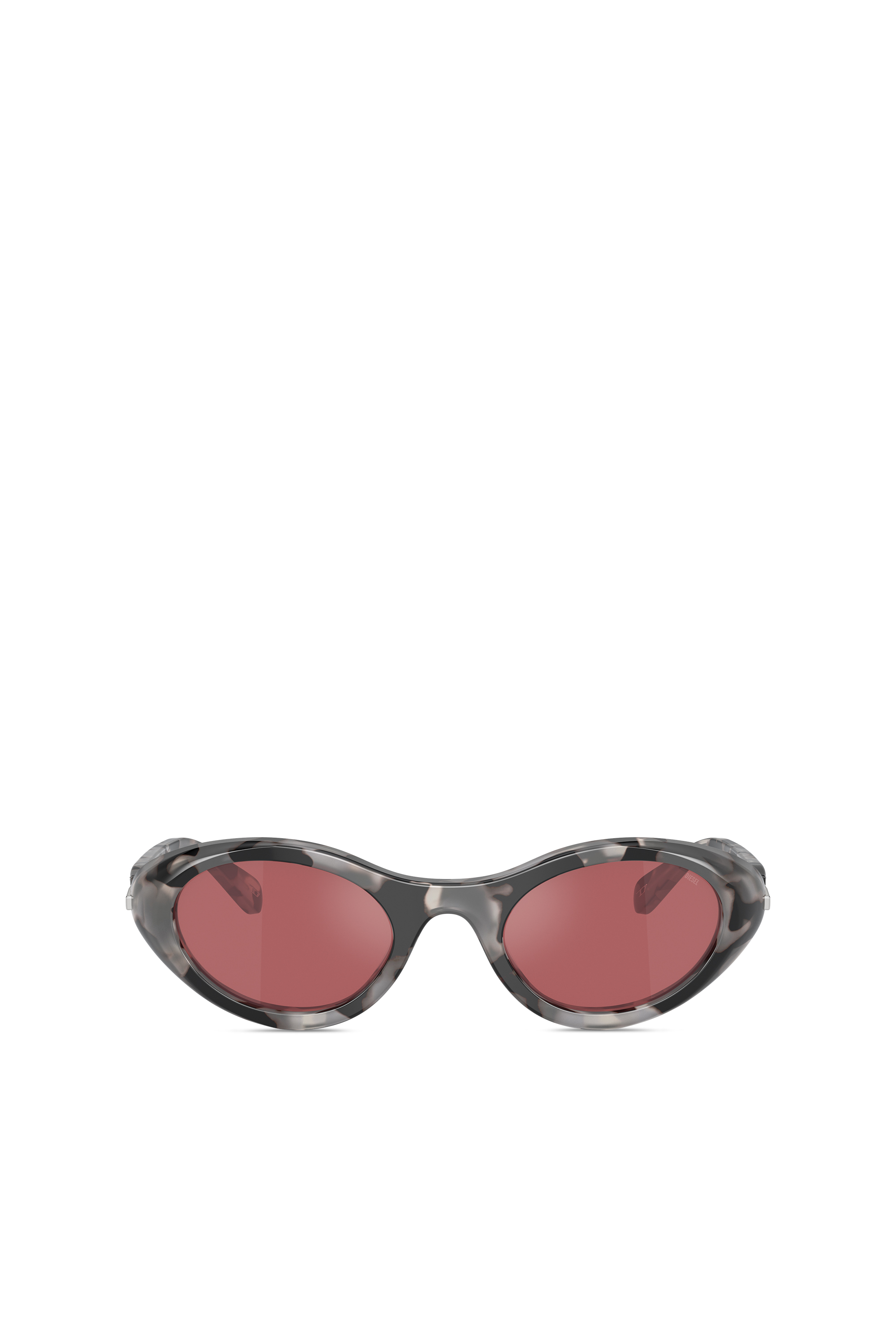 Diesel - 0DL2004, Unisex's Wrap-around shape sunglasses in Grey Havana/Red - 2