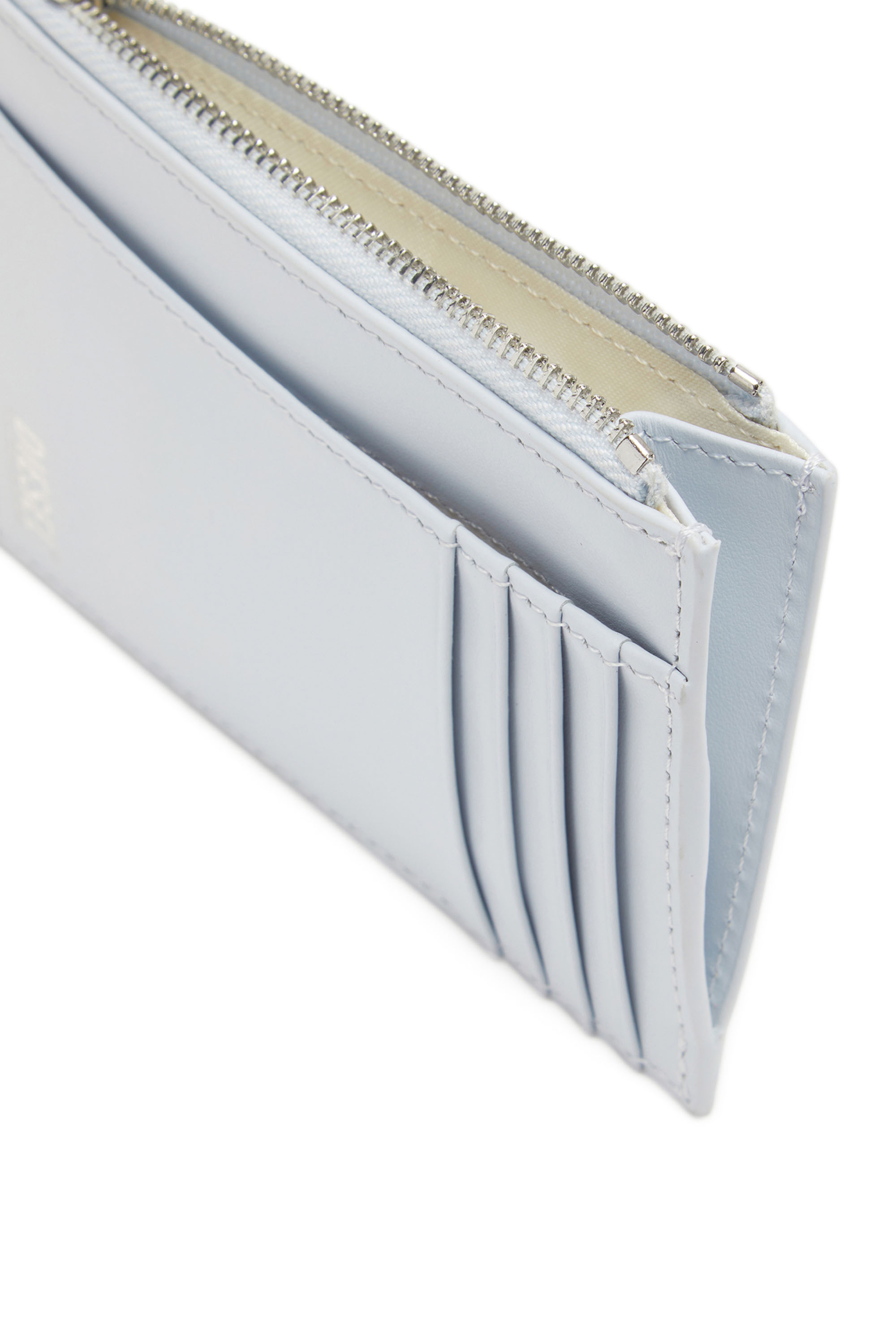 Diesel - 1DR CARD HOLDER I, Woman's Card holder in pastel leather in Light Blue - 3