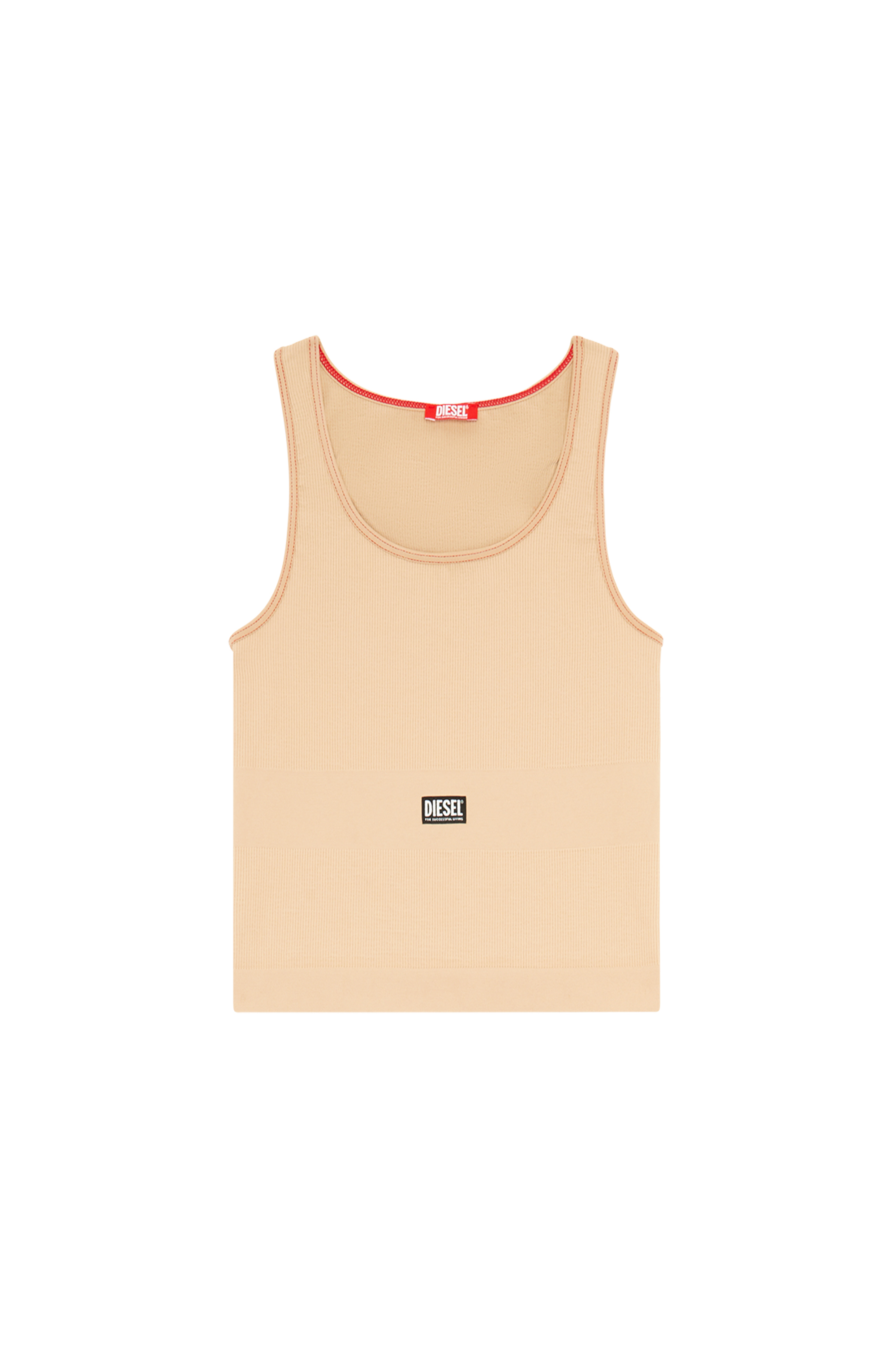 Diesel - UFTK-TAYNA, Woman's Seamless tank top in Light Brown - 4