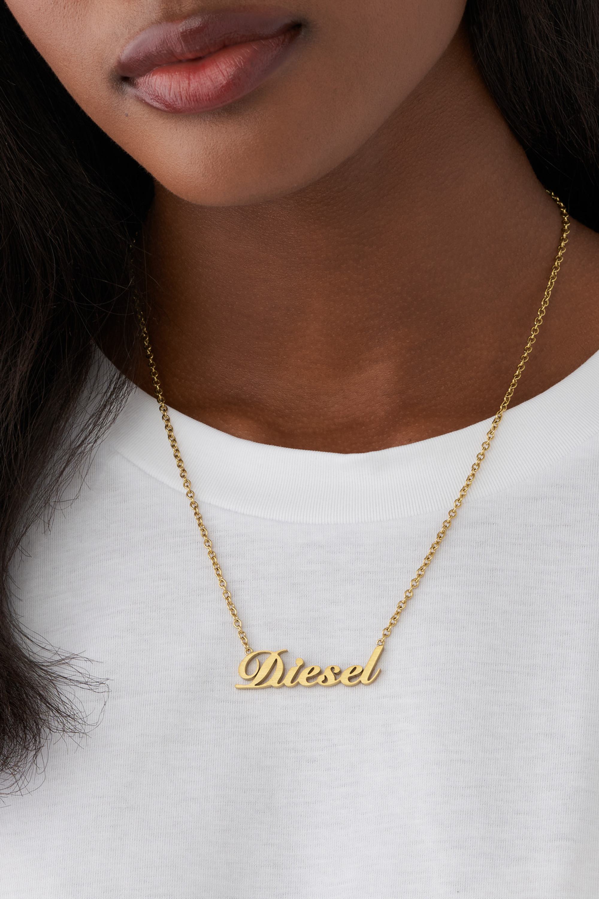 Diesel - DX1372, Unisex's Gold Stainless Steel Chain Necklace in Gold - 3