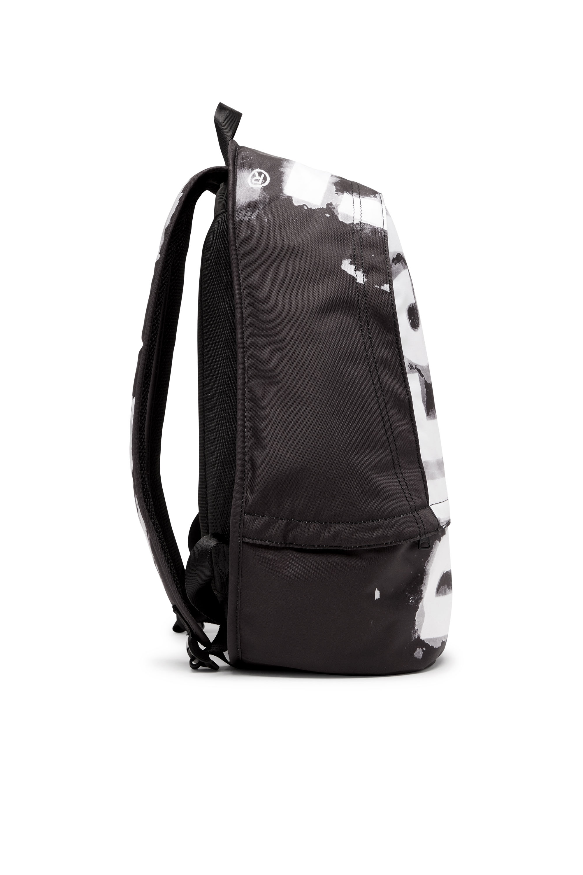 Diesel - RAVE BACKPACK X, Man's Rave Backpack X - Backpack in logo-printed fabric in Black - 3