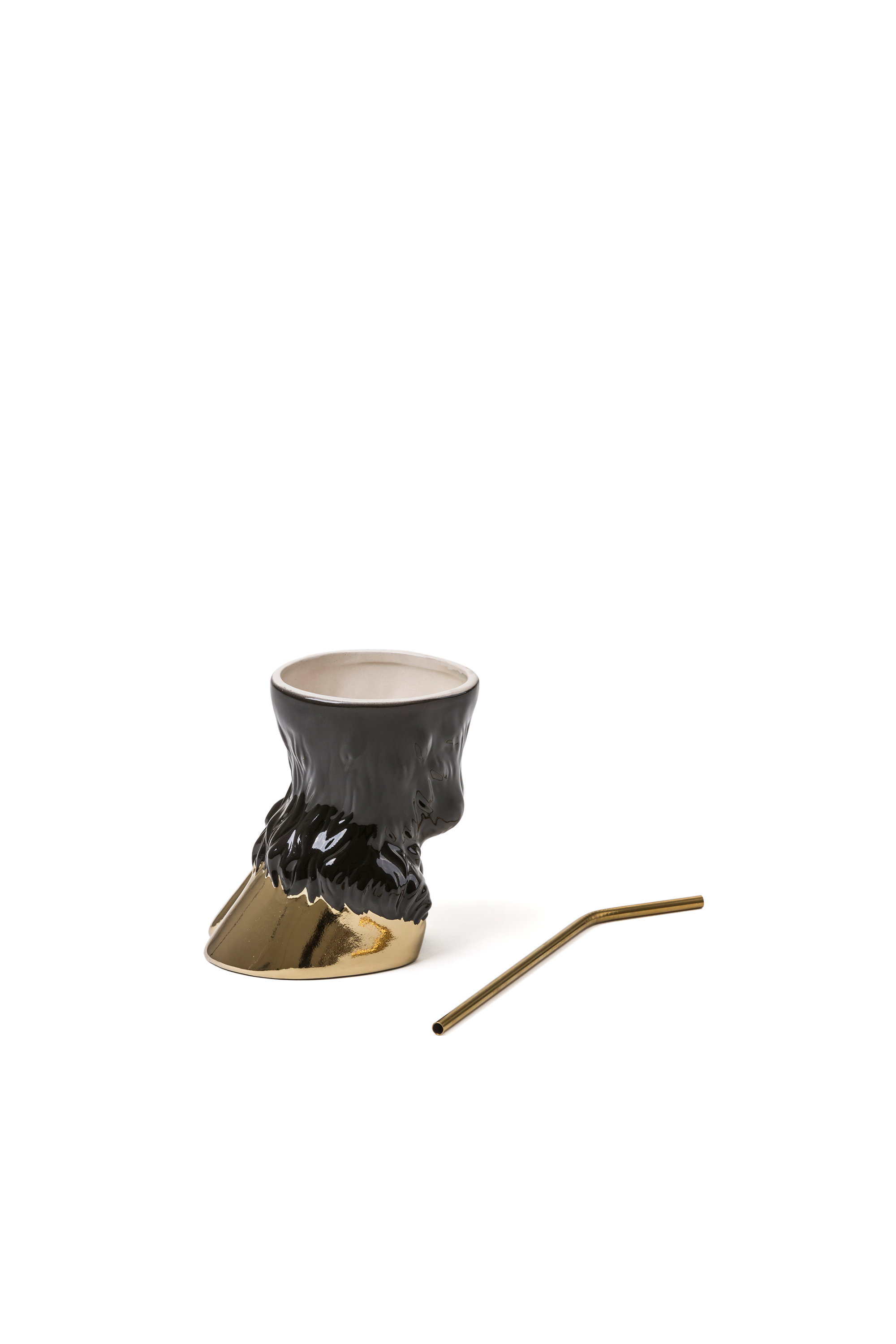 Diesel - 11082 Party Animal, Unisex's Bull Vase/Glass in Gold/Black - 1