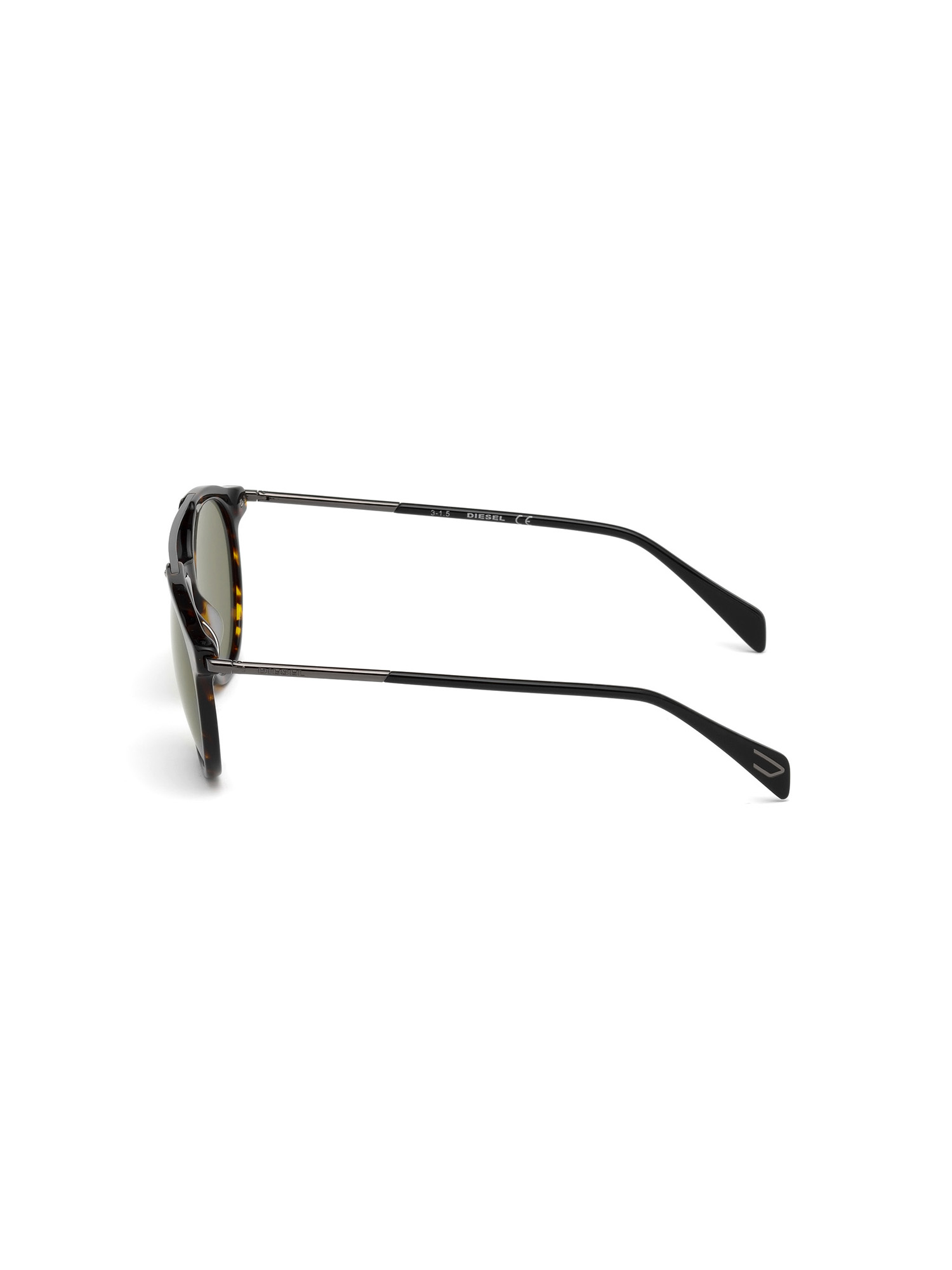 Diesel - DM0188, Unisex's Vintage look eyewear with metal details in Dark Brown - 3