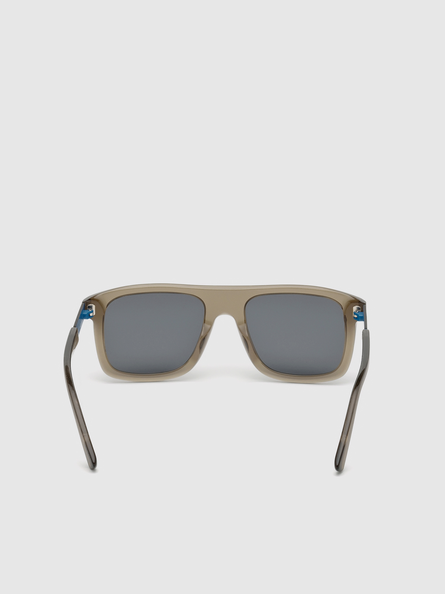 Diesel - DL0268, Man's Square eyewear with metal plaque in Brown - 1