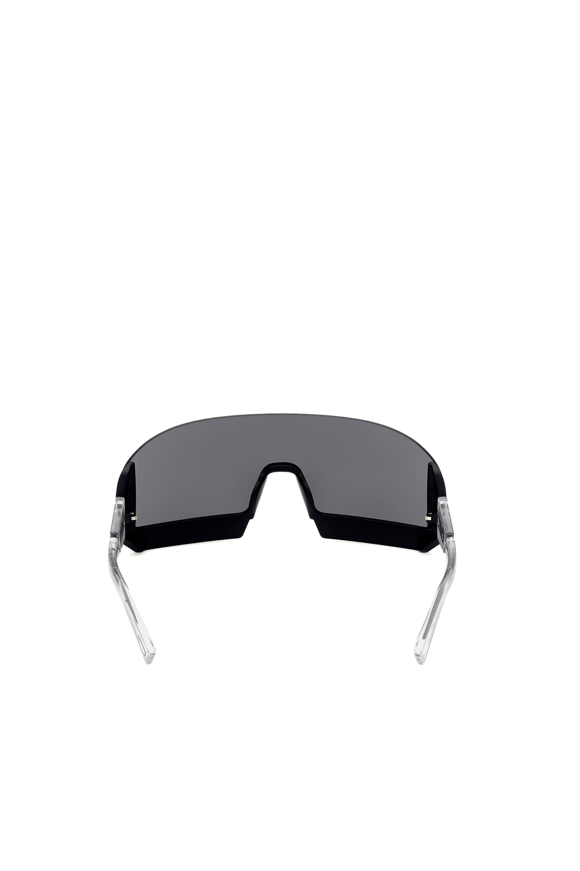 Diesel - DL0336, Man's Shield design with rimless injection-molded construction in Black/White - 4