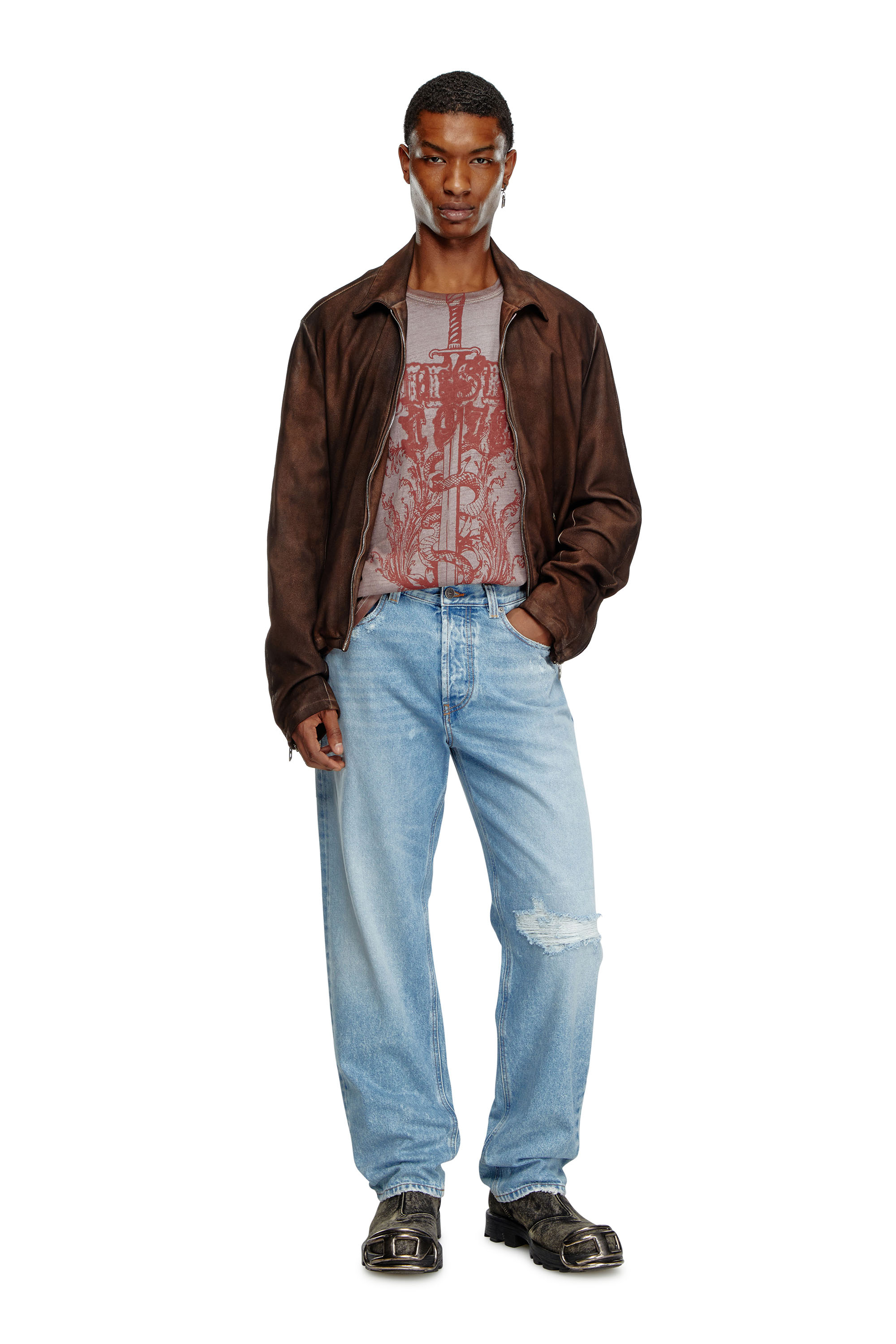 Diesel - Man's Regular Jeans 2024 D-Macs 09J80, Light Blue - 2