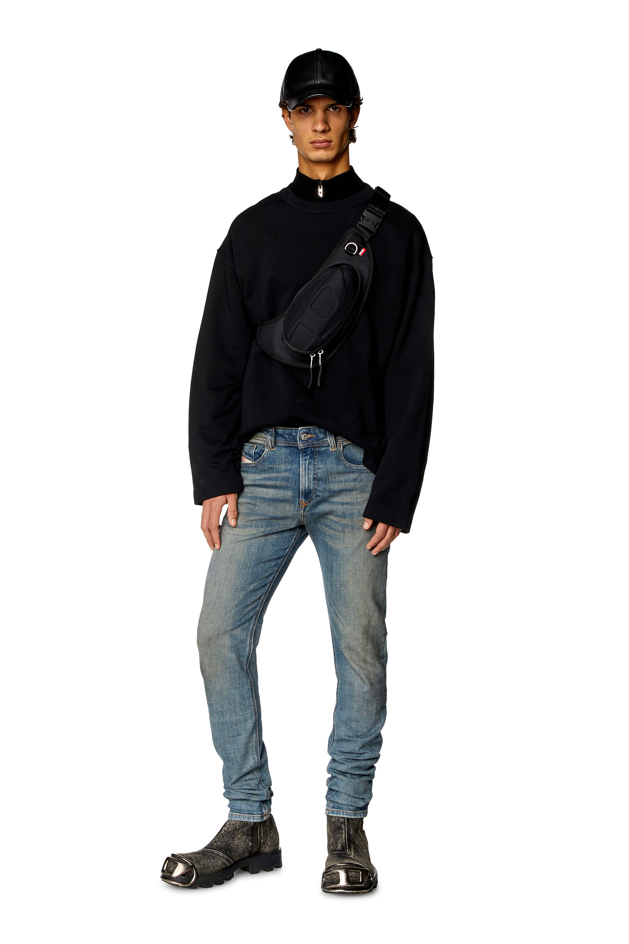 Diesel - Man's Skinny Jeans 1979 Sleenker 09H69, Dark Blue - 2
