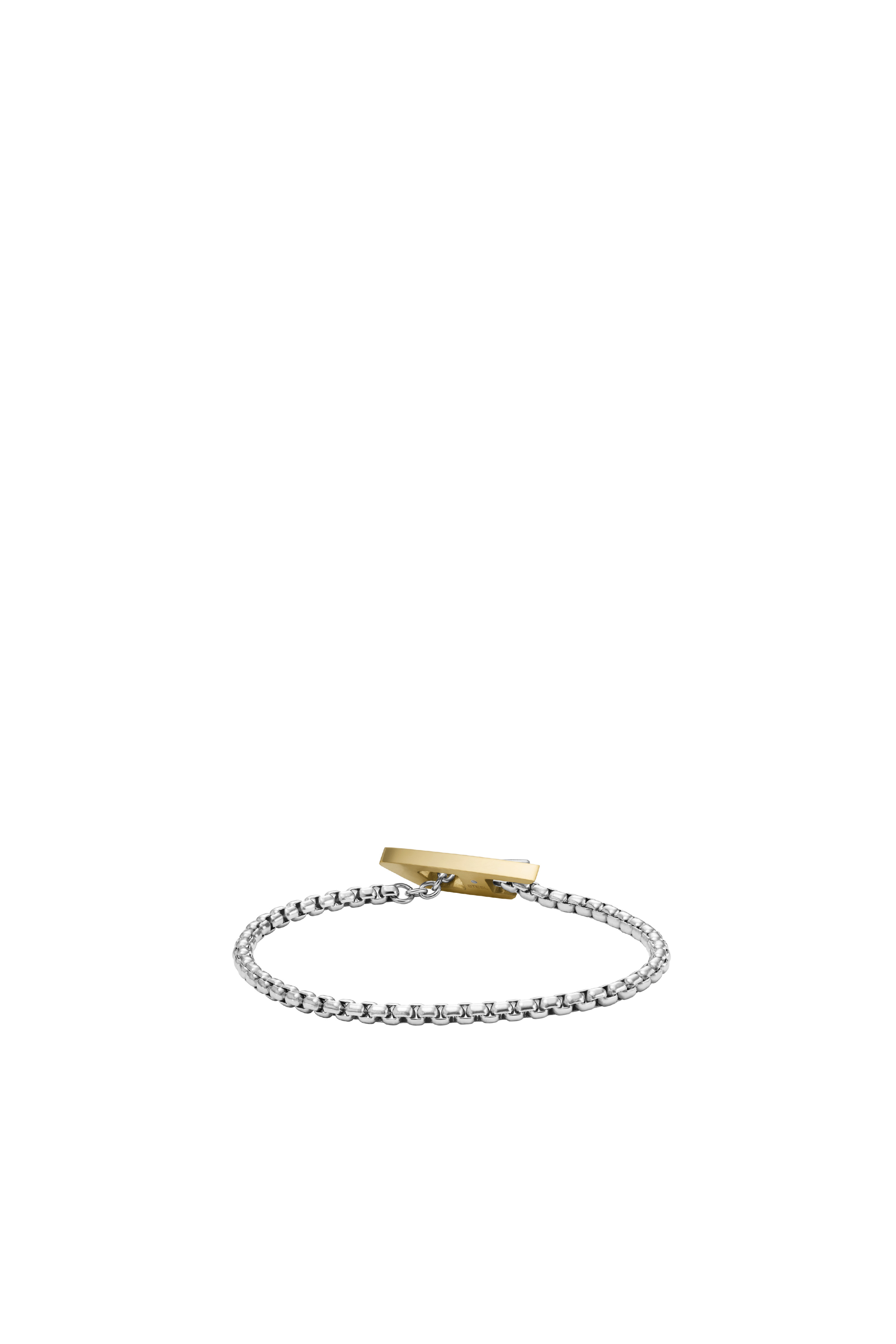 Diesel - DX1377, Unisex's Two-Tone Stainless Steel Chain Bracelet in Silver - 2
