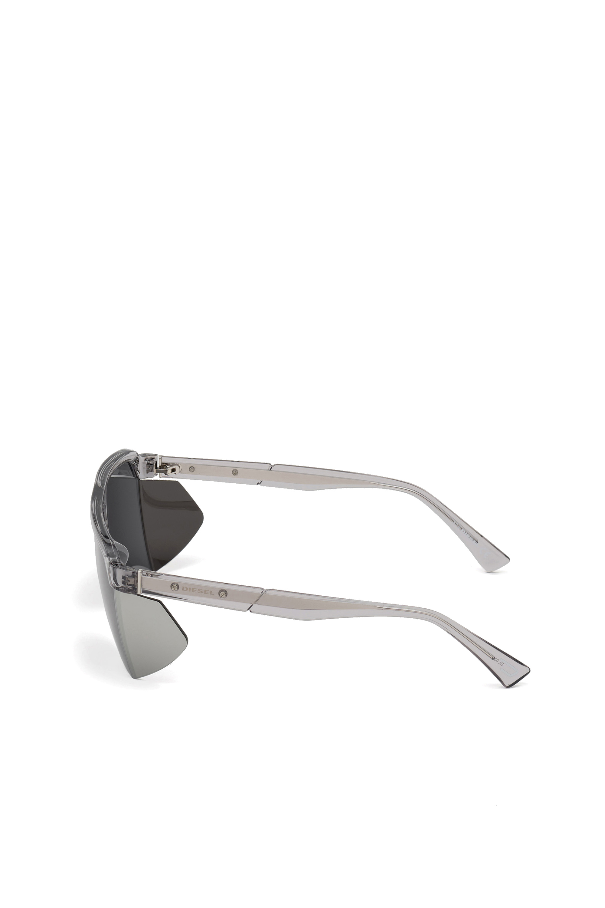 Diesel - DL0319, Man's Wraparound glasess in acetate and metal in Grey - 1