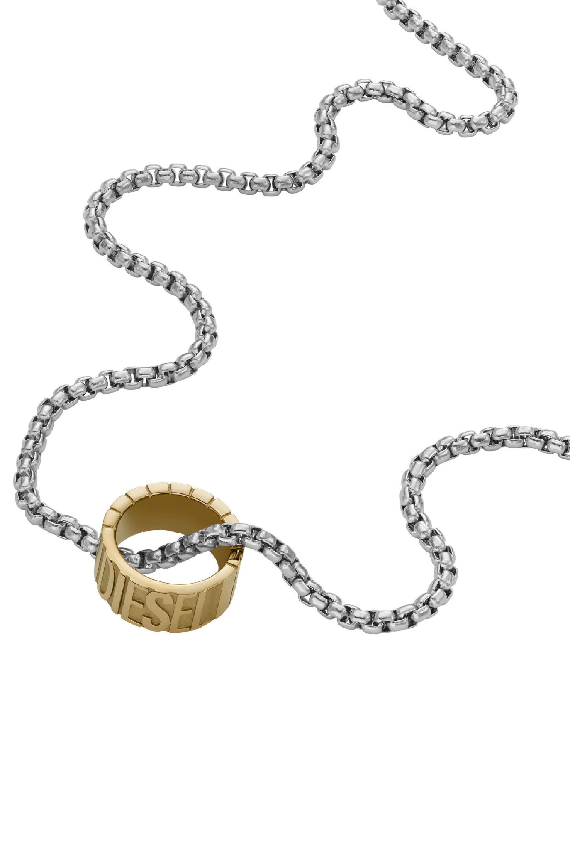Diesel - DX1398, Man's Two-tone stainless steel chain necklace in Gold - 1