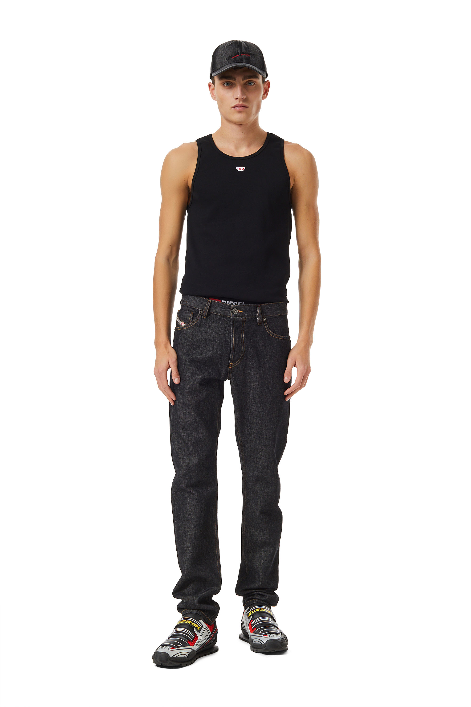 Diesel - Straight Jeans 1995 D-Sark Z9C34, Man's Straight Jeans - 1995 D-Sark in Black/Dark grey - 2