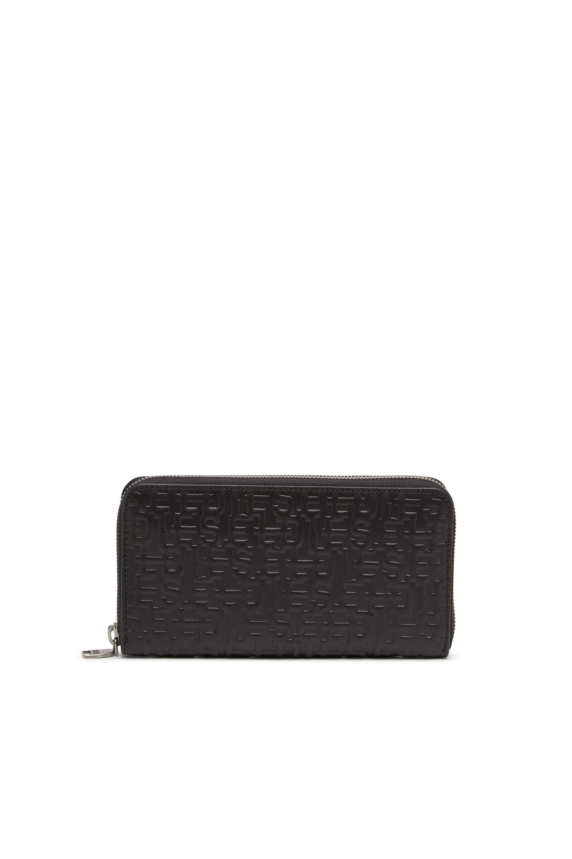 Diesel - 1DR CONTINENTAL ZIP L, Man's Zip-around wallet in monogram leather in Black - 1