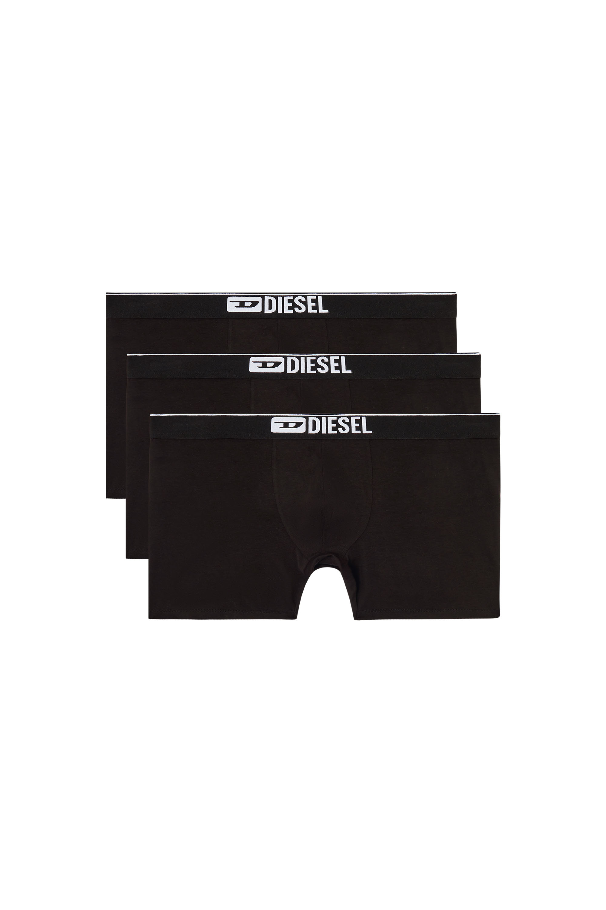 Diesel - MAX-3PACK, Man's Three-pack stretch cotton boxer briefs in Black - 1