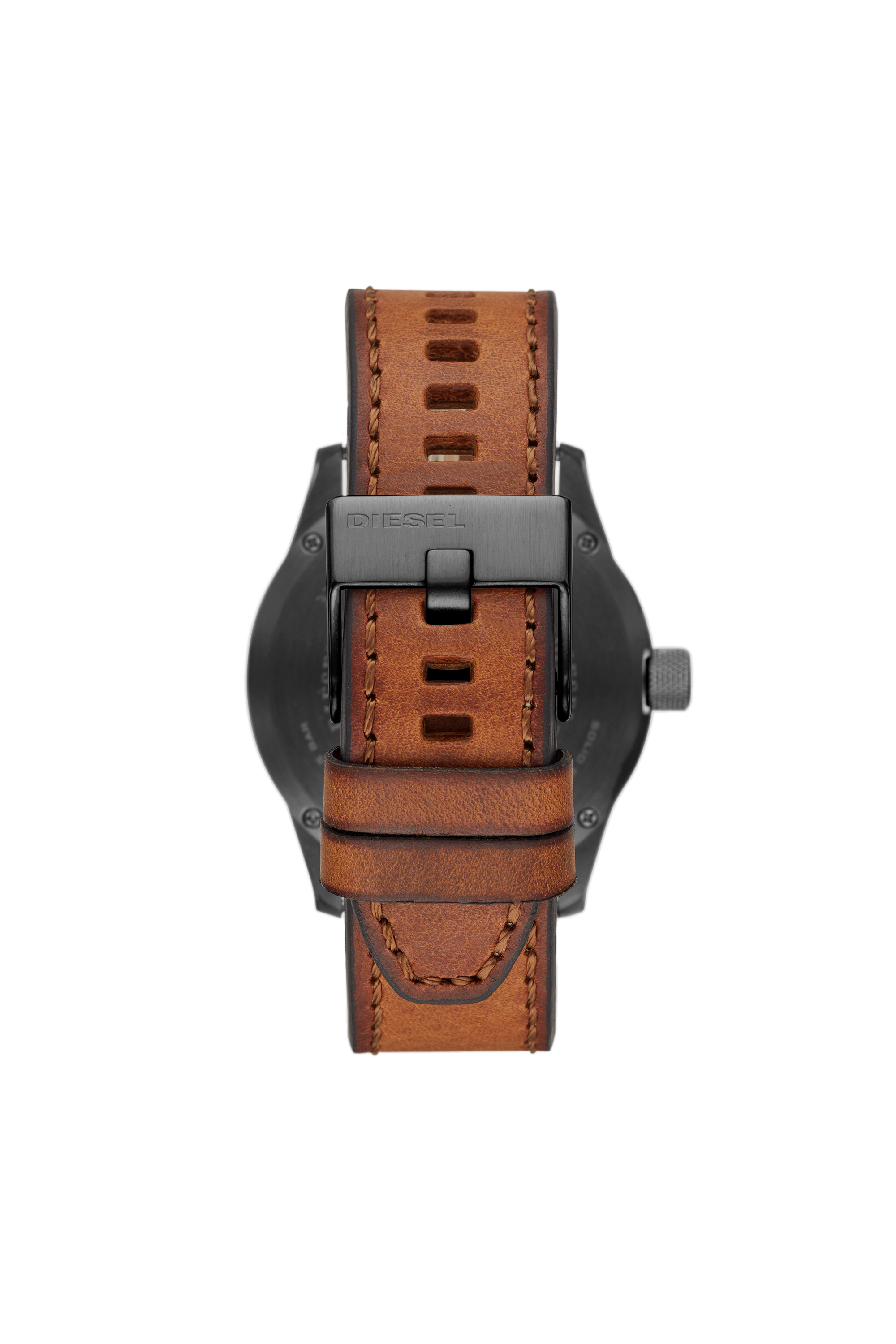 Diesel - DZ1905, Man's Rasp NSBB Three-Hand Brown Leather Watch in Brown - 2