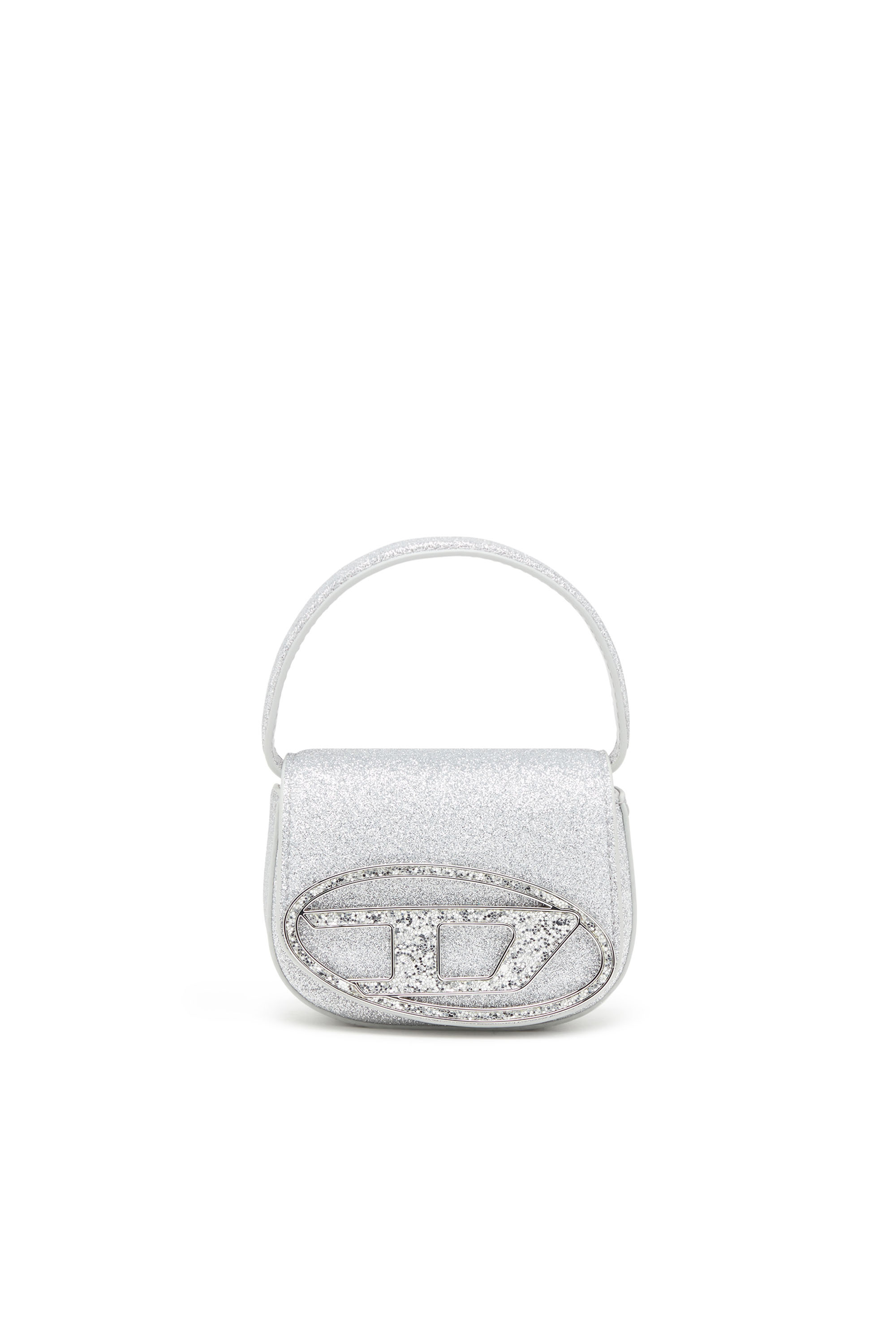 Diesel - 1DR XS, Woman's 1DR XS-Iconic mini bag in glitter fabric in Silver - 1