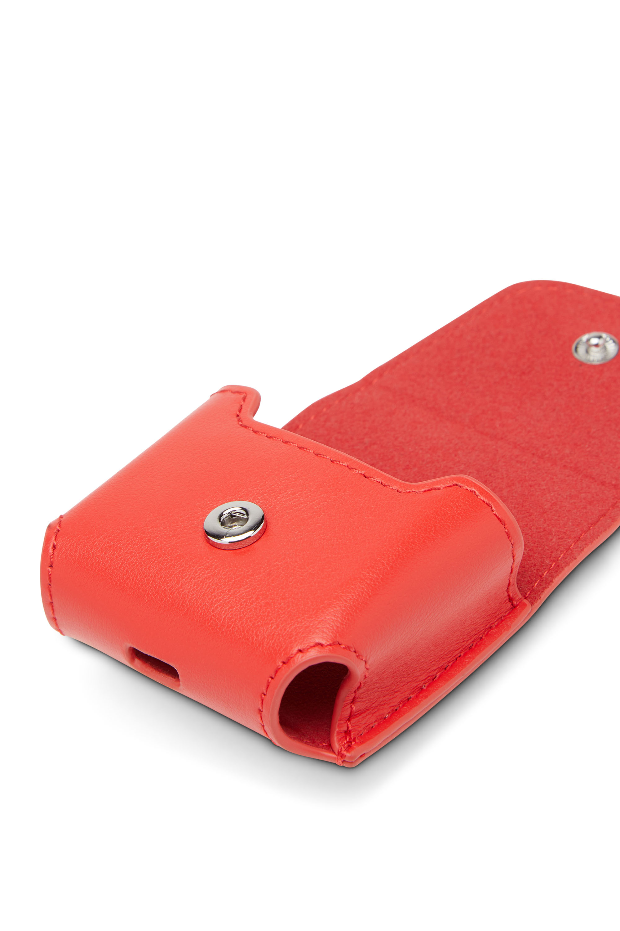 Diesel - HARKY, Man's AirPods case in nappa leather in Red - 3