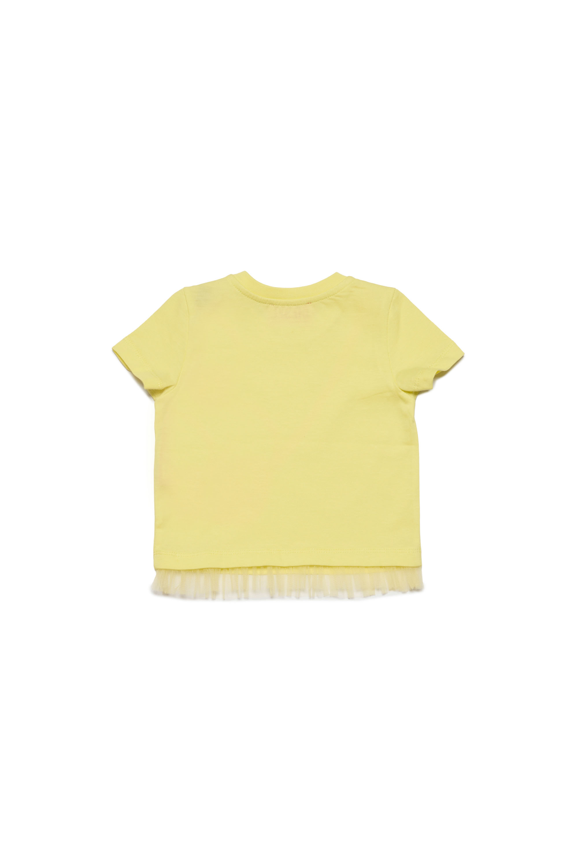 Diesel - TURNIB, Woman's T-shirt with trompe l'oeil bag in Yellow - 2