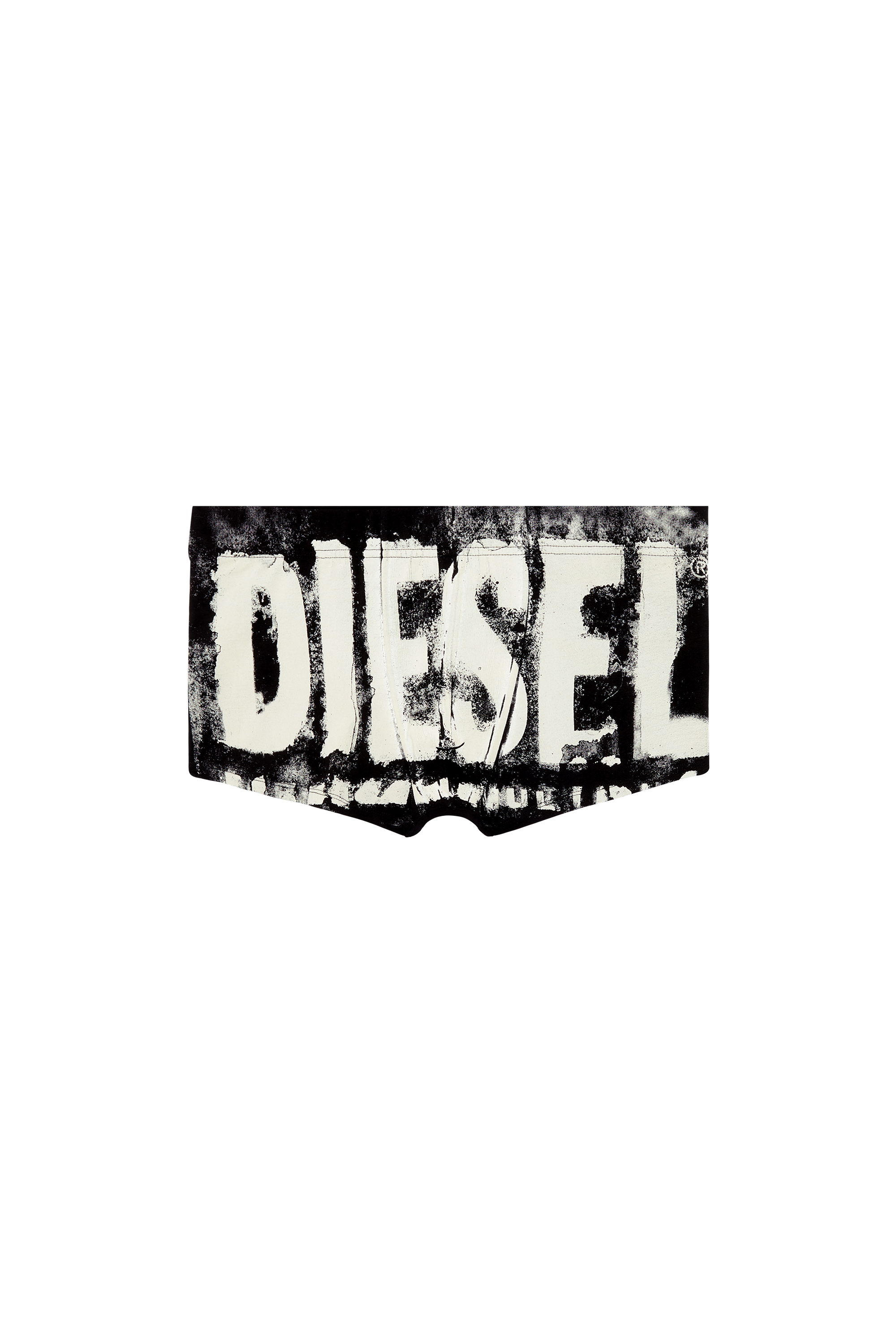 Diesel - UMBX-DAMIEN, Man's Boxer briefs with blurry Super Logo in Black/White - 4