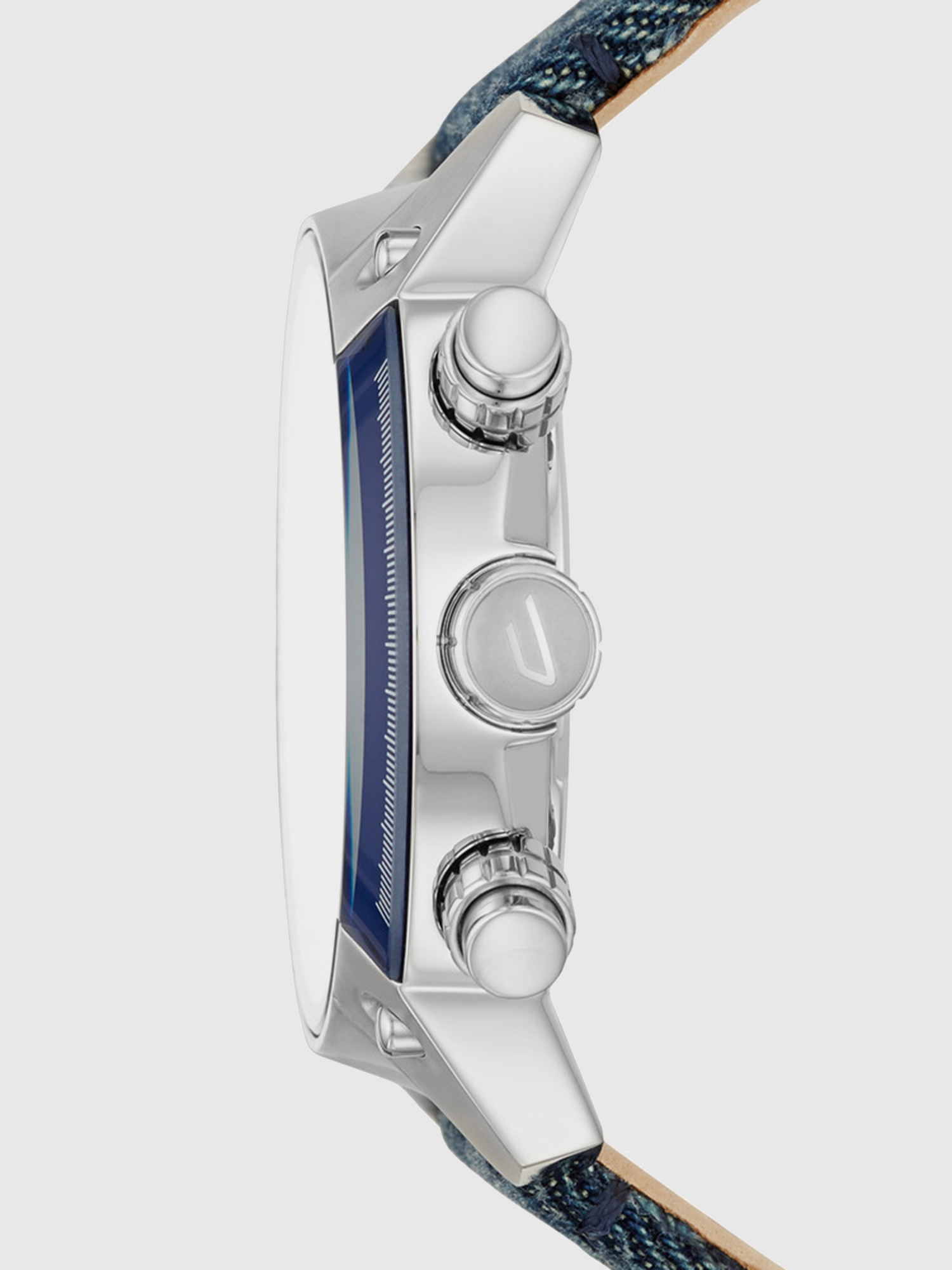 Diesel - DZ4480, Man's Overflow round watch with silver-tone dial, 49 mm in Blue - 2