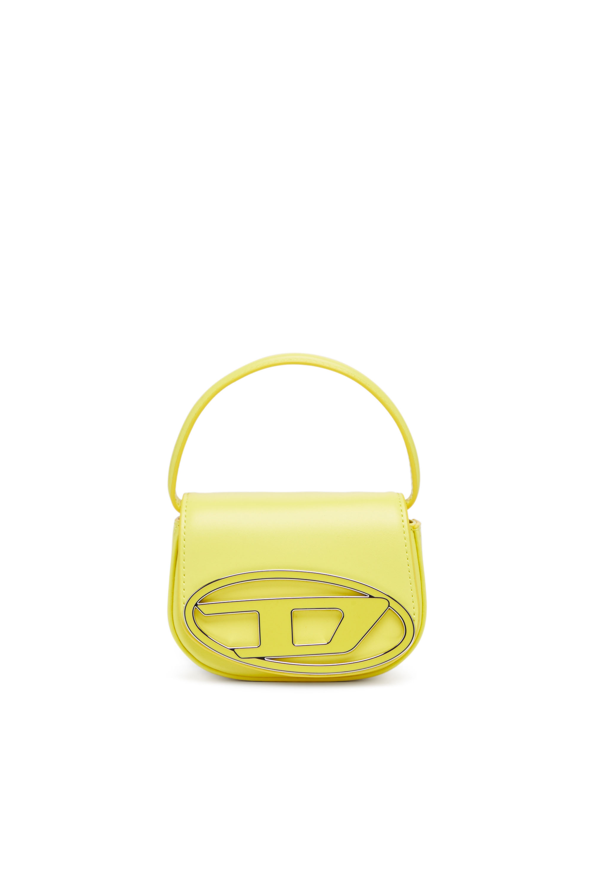 Diesel - 1DR XS, Woman's 1DR XS - Iconic mini bag in colour-block nappa in Yellow Fluo - 1