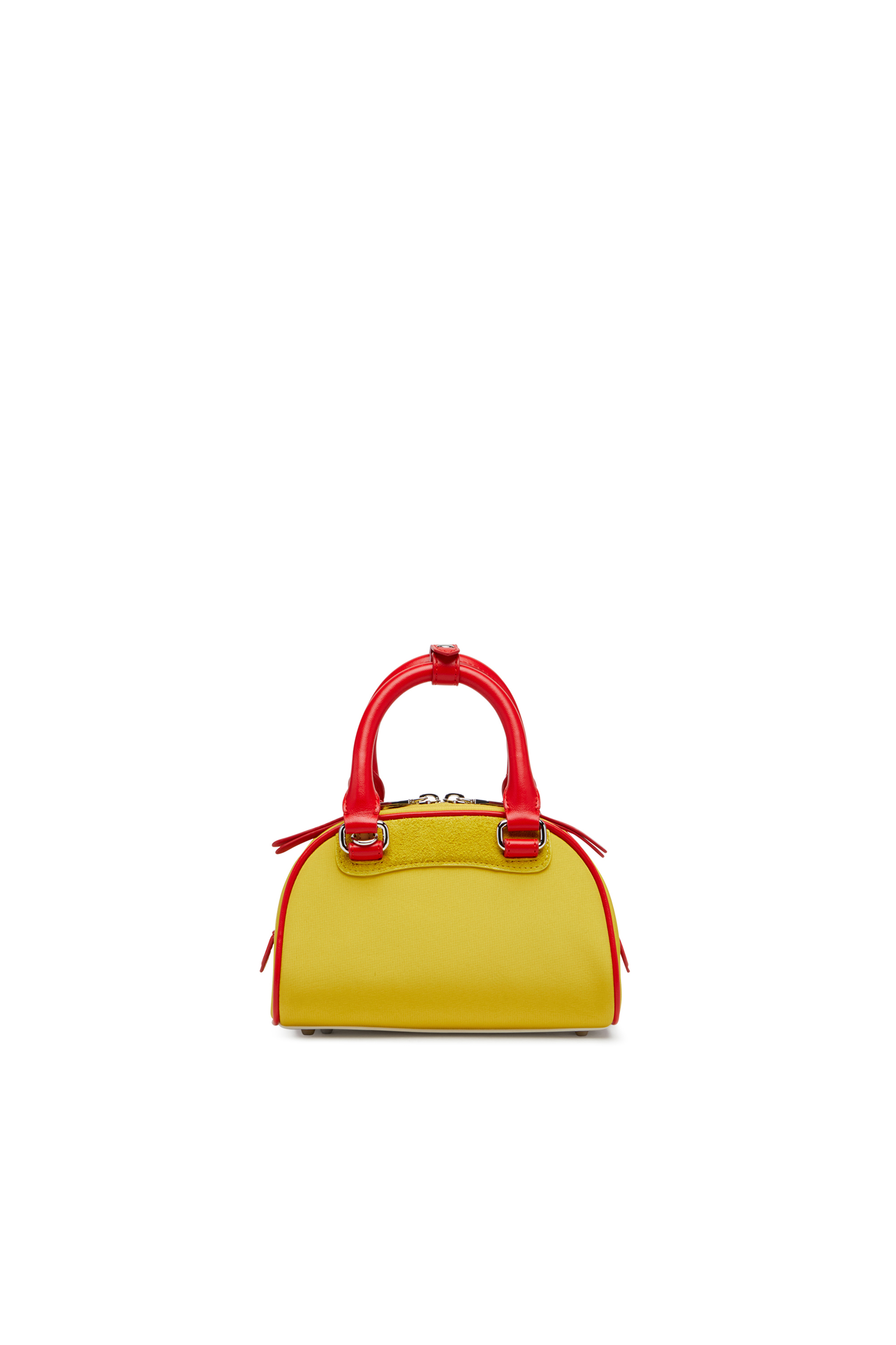 Diesel - 1DR DOME CROSSBODY, Woman's Colour-block mini bowling bag in Yellow - 2