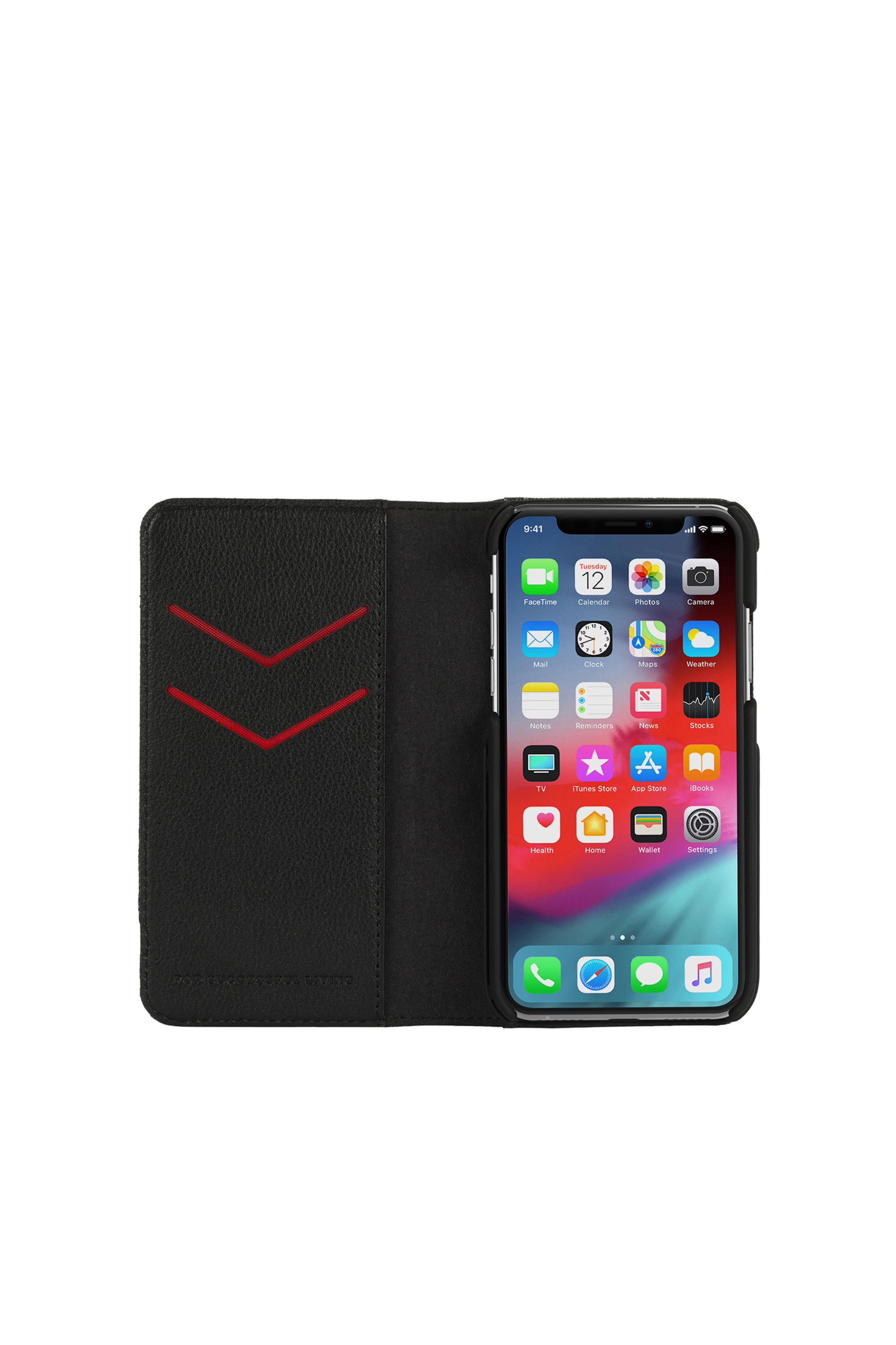 Diesel - DIESEL 2-IN-1 FOLIO CASE FOR IPHONE XS & IPHONE X, Unisex's Grey denim diagonal logo case, iPhone XS & iPhone X in Grey - 4