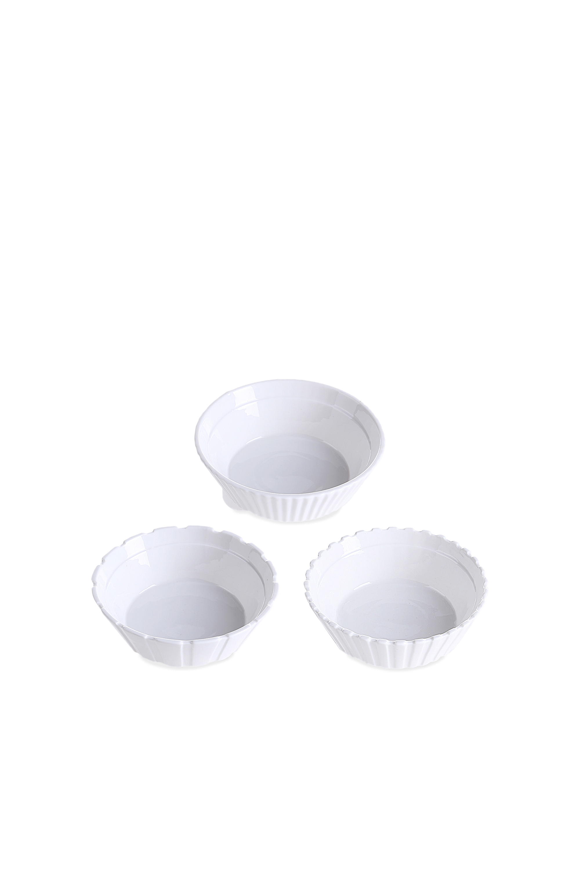 Diesel - 10911 MACHINE COLLEC, Unisex's Elegant porcelain salad bowls, set of 3 in White - 1