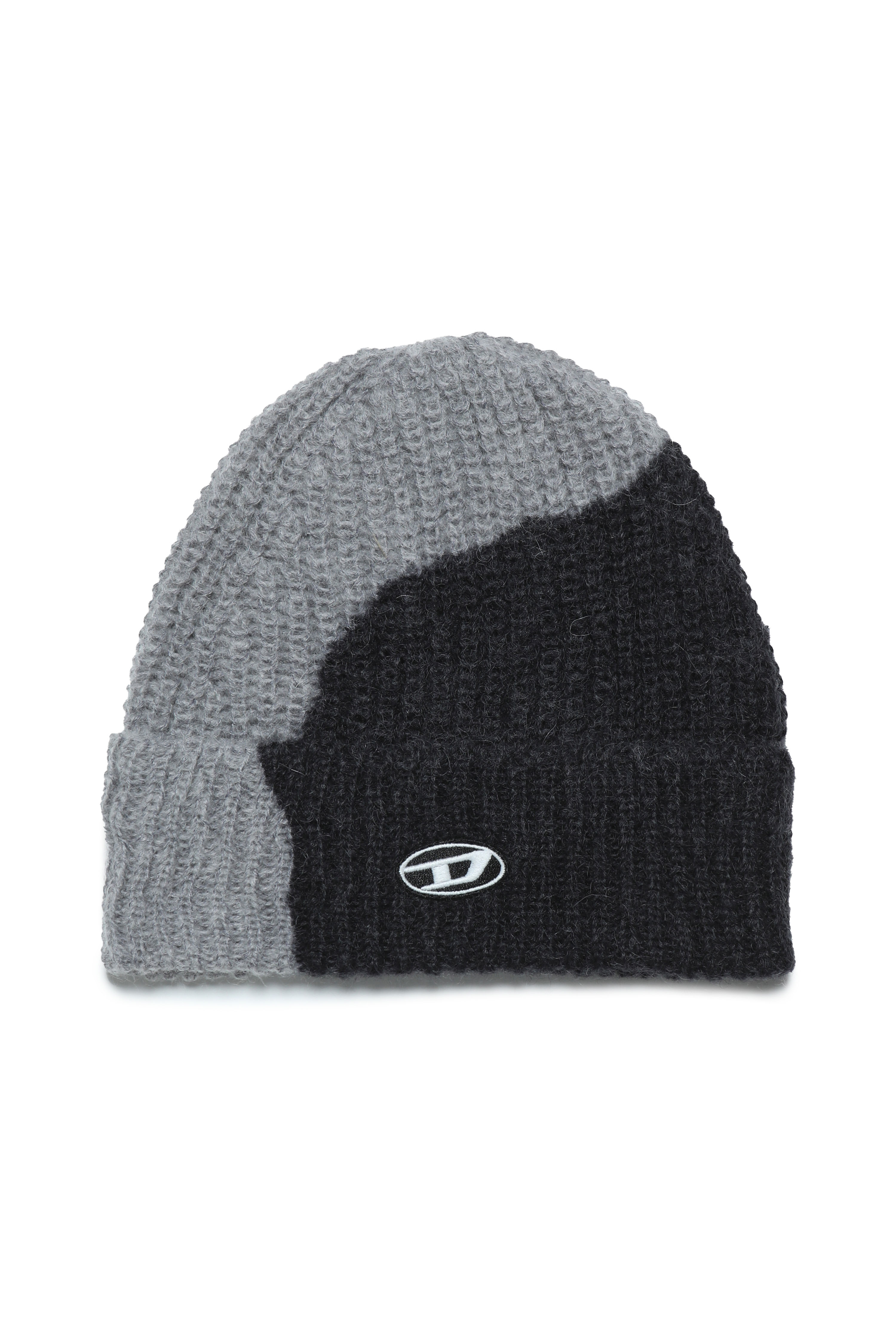 Diesel - FOSIM, Unisex's Beanie in mohair and wool blend in Black - 1