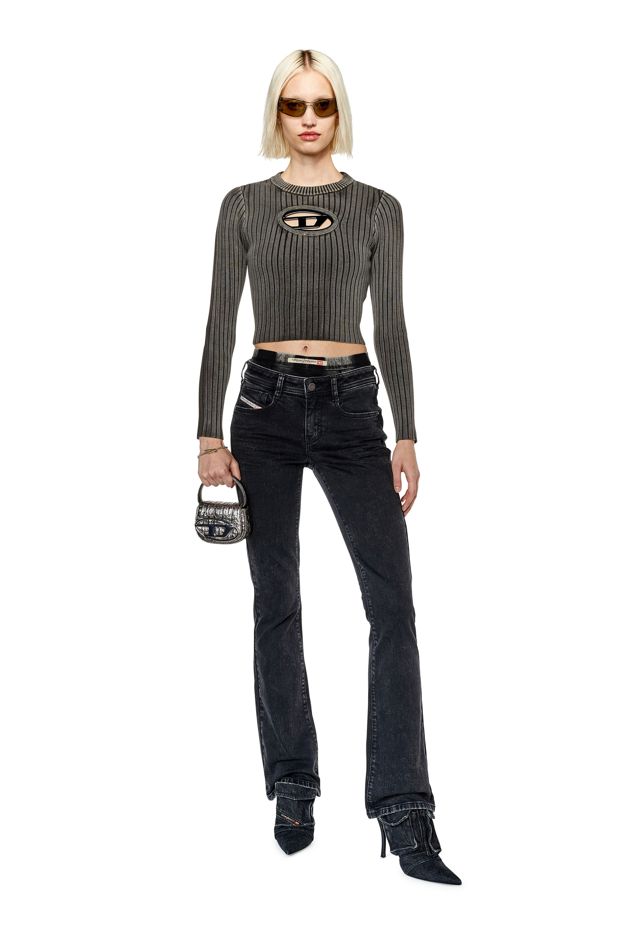 Diesel - Woman's Bootcut and Flare Jeans 1969 D-Ebbey 0ENAP, Black/Dark grey - 2