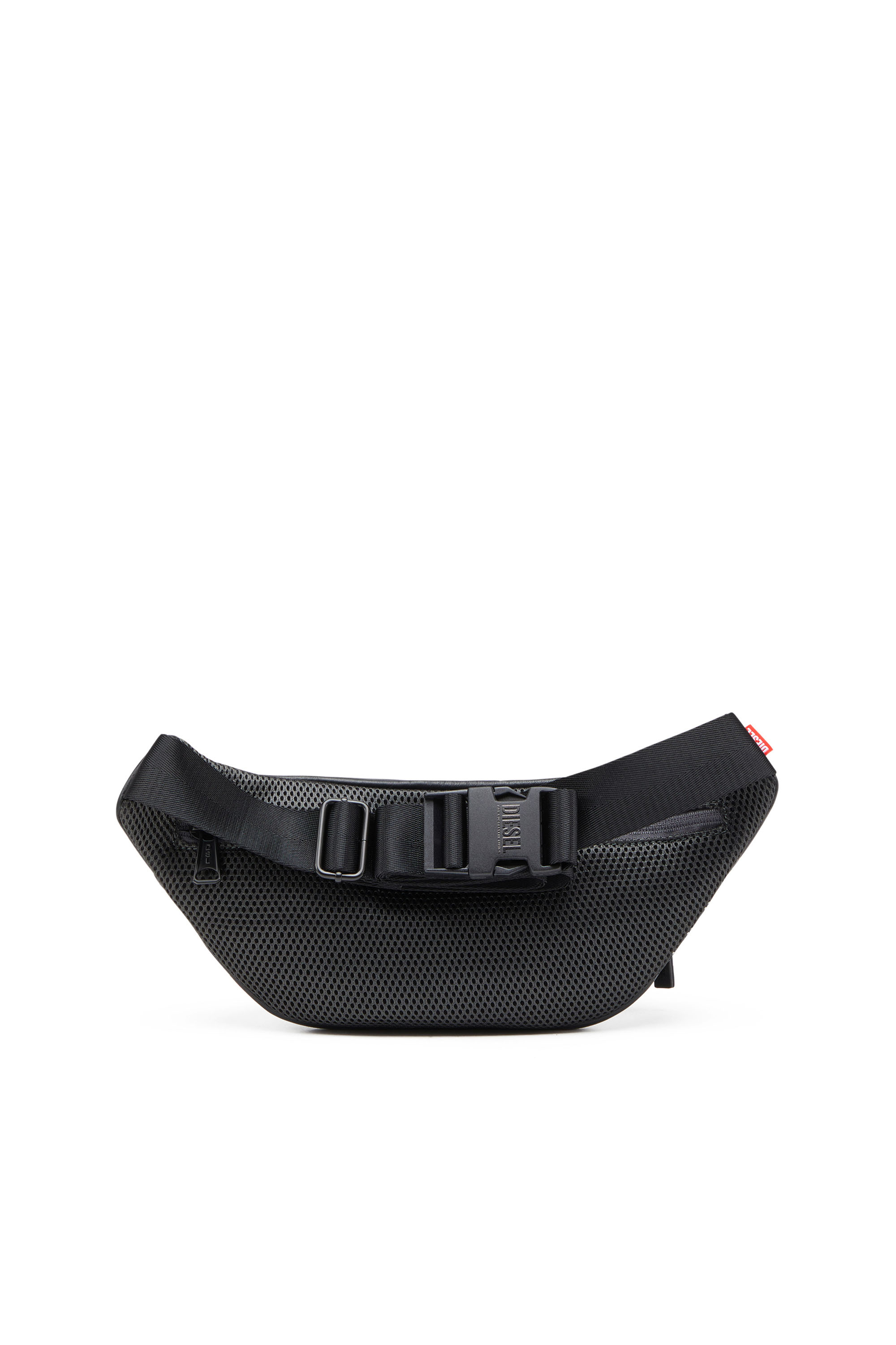 Diesel - RAVE BELTBAG, Man's Rave Beltbag - Leather belt bag with embossed D logo in Black - 2