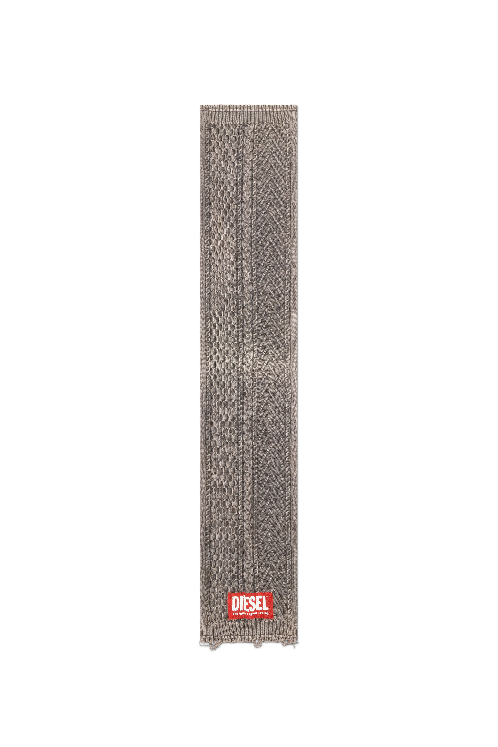 Diesel - K-FARMA, Unisex's Stonewashed scarf in cotton knit in Grey - 2
