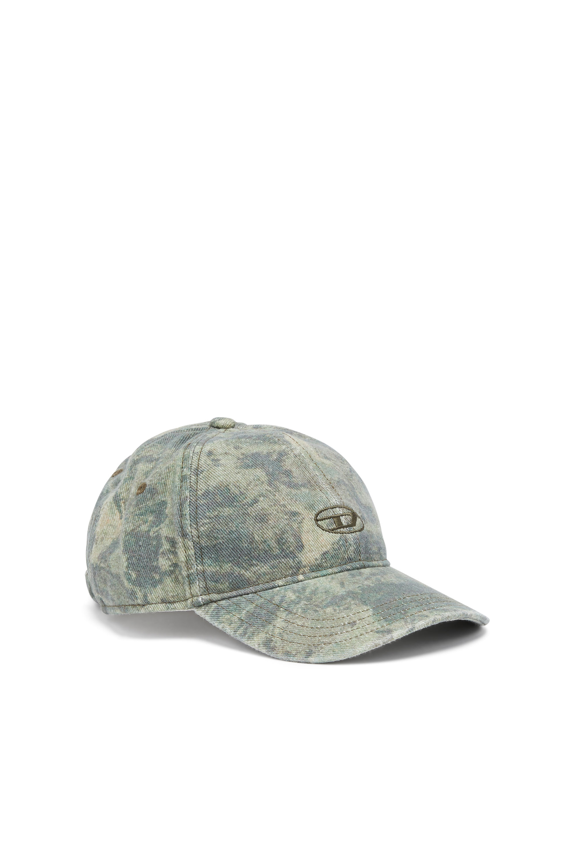 Diesel - C-NIMS-CMF, Man's Baseball cap with Planet print in Green - 1