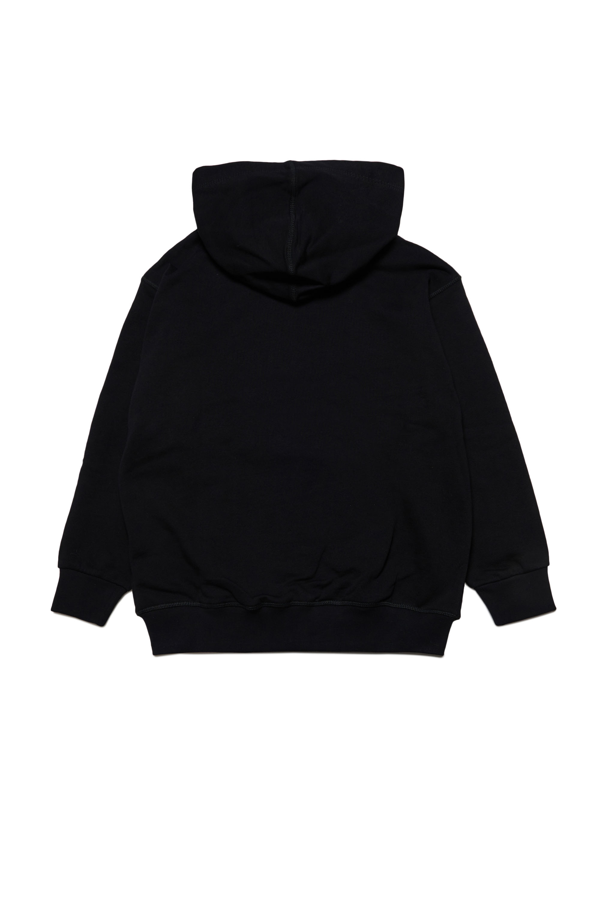 Diesel - SKAUTI, Woman's Hoodie with Diesel lace patches in Black - 2