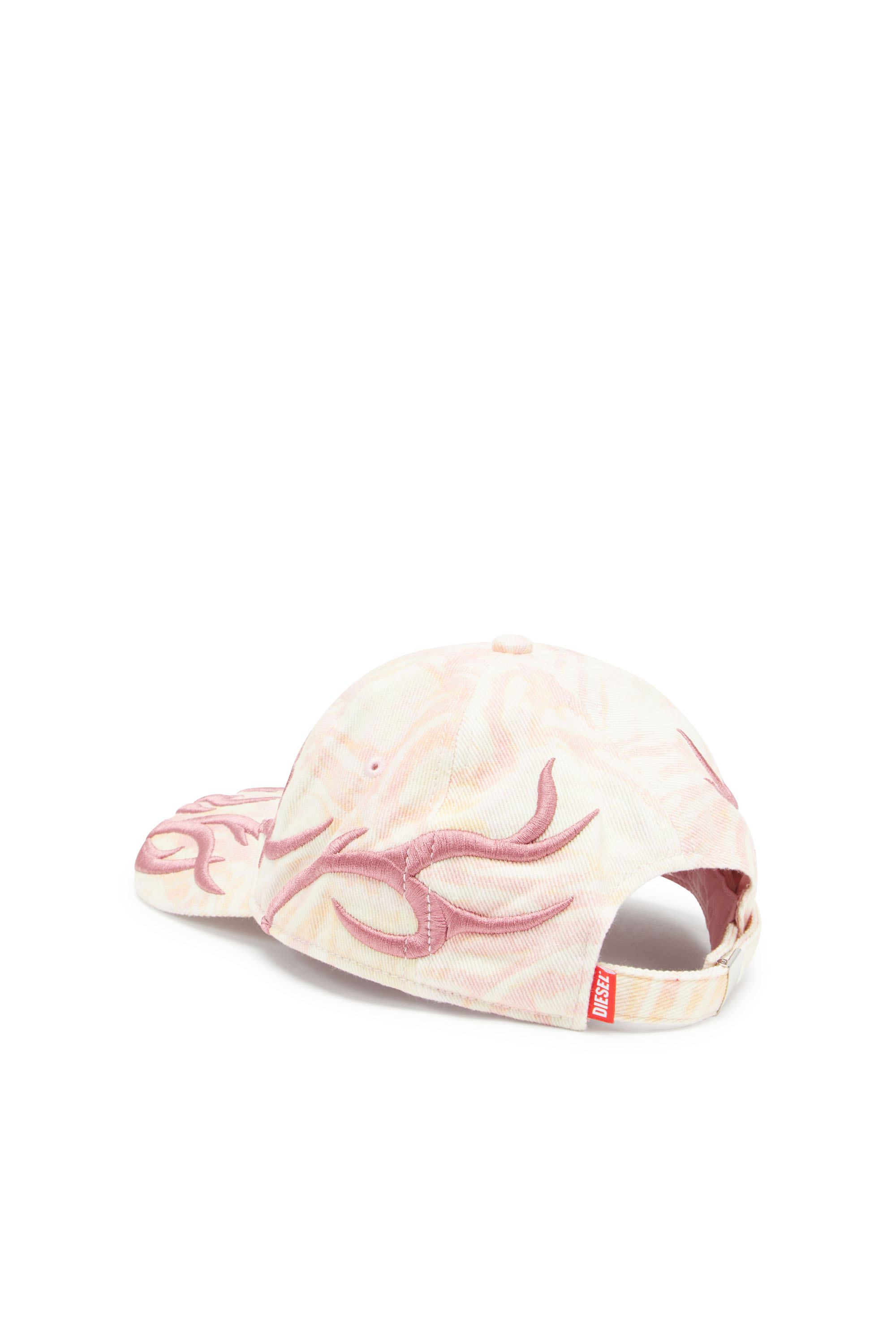 Diesel - C-AREN, Man's Camo baseball cap with embroidery in White/Red - 2