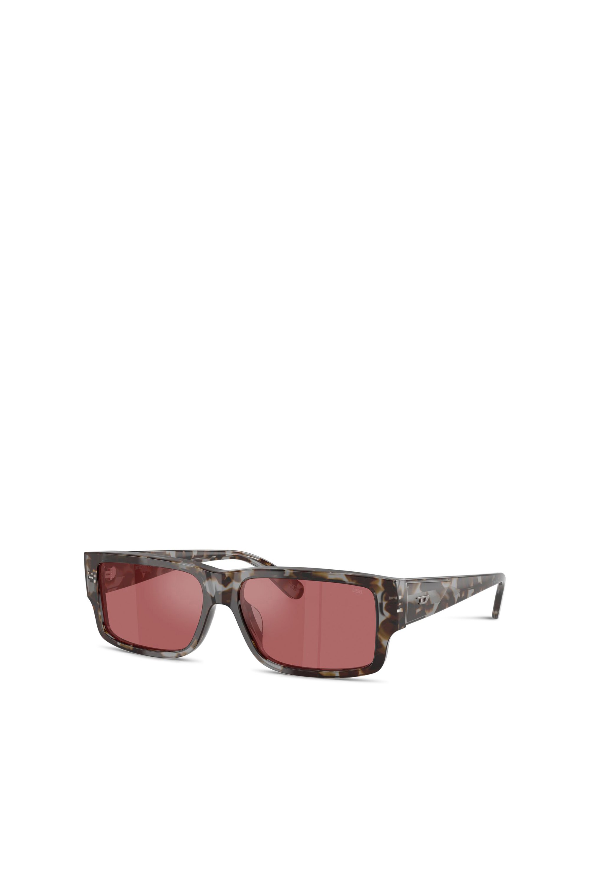 Diesel - 0DL2003 SIZE 57, Man's Rectangle sunglasses in Red - 1