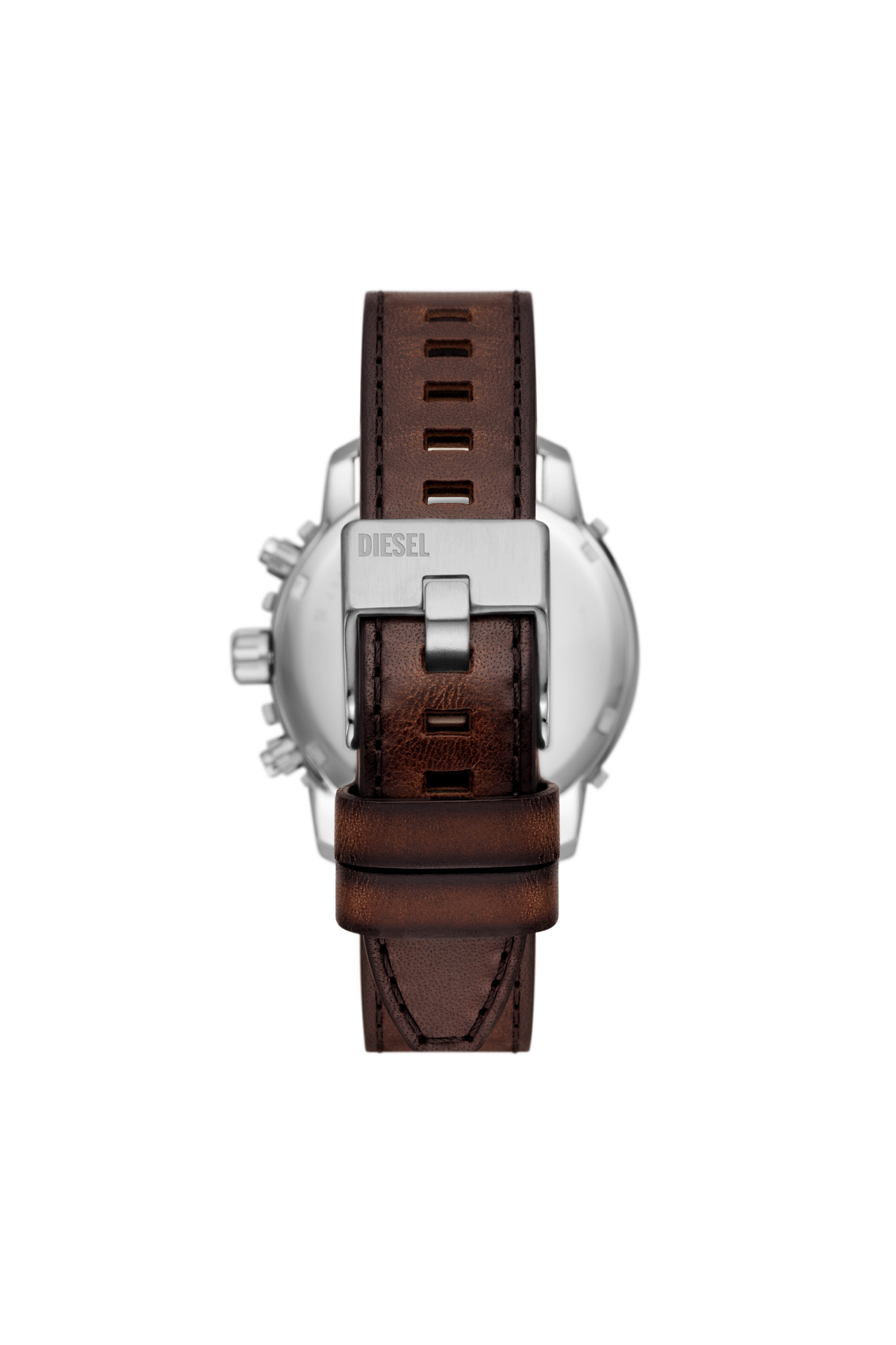 Diesel - DZ4602, Unisex's Griffed Chronograph Brown Leather Watch in Brown - 2