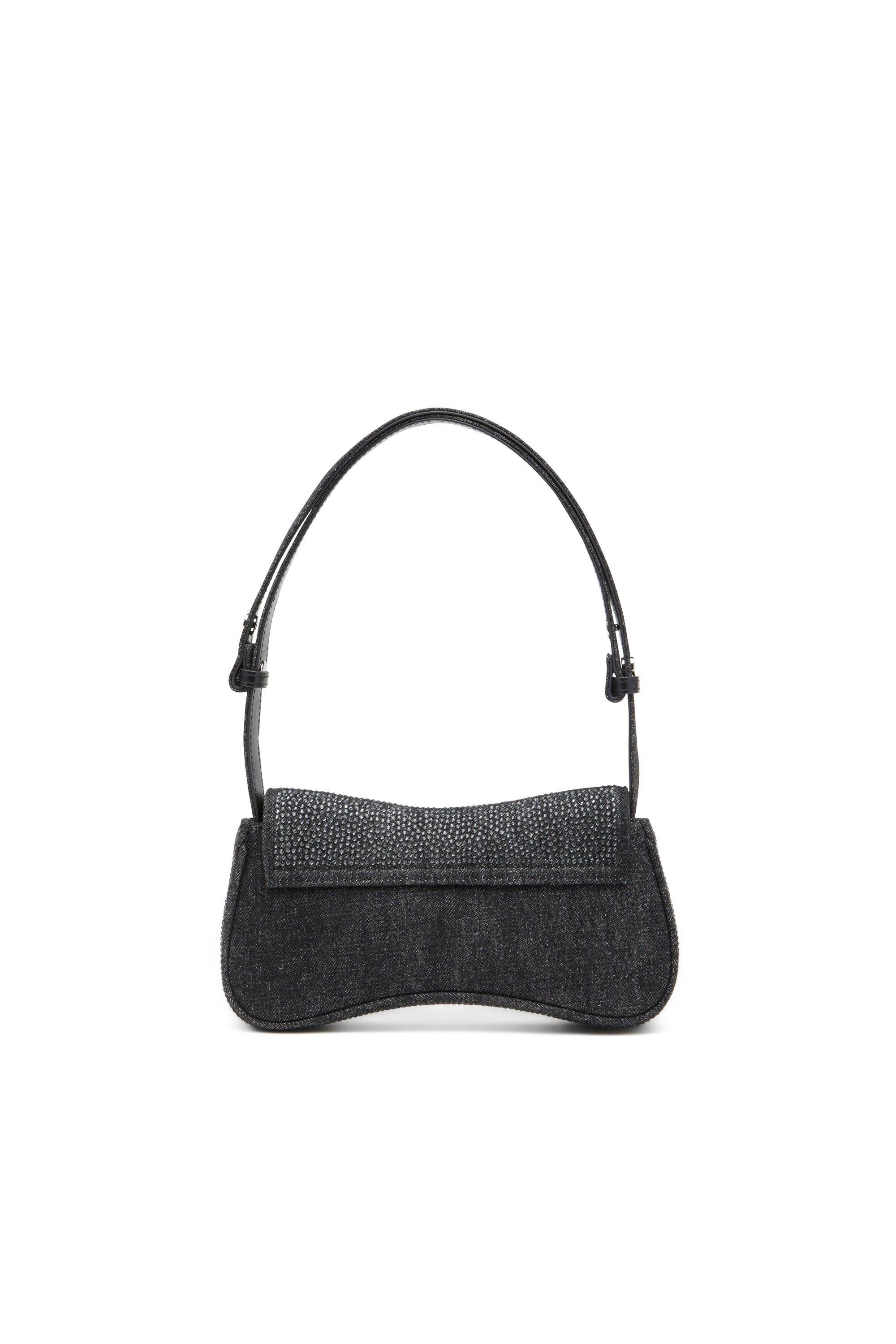 Diesel - PLAY CLUTCH, Woman's Clutch in crystal denim in Black - 2