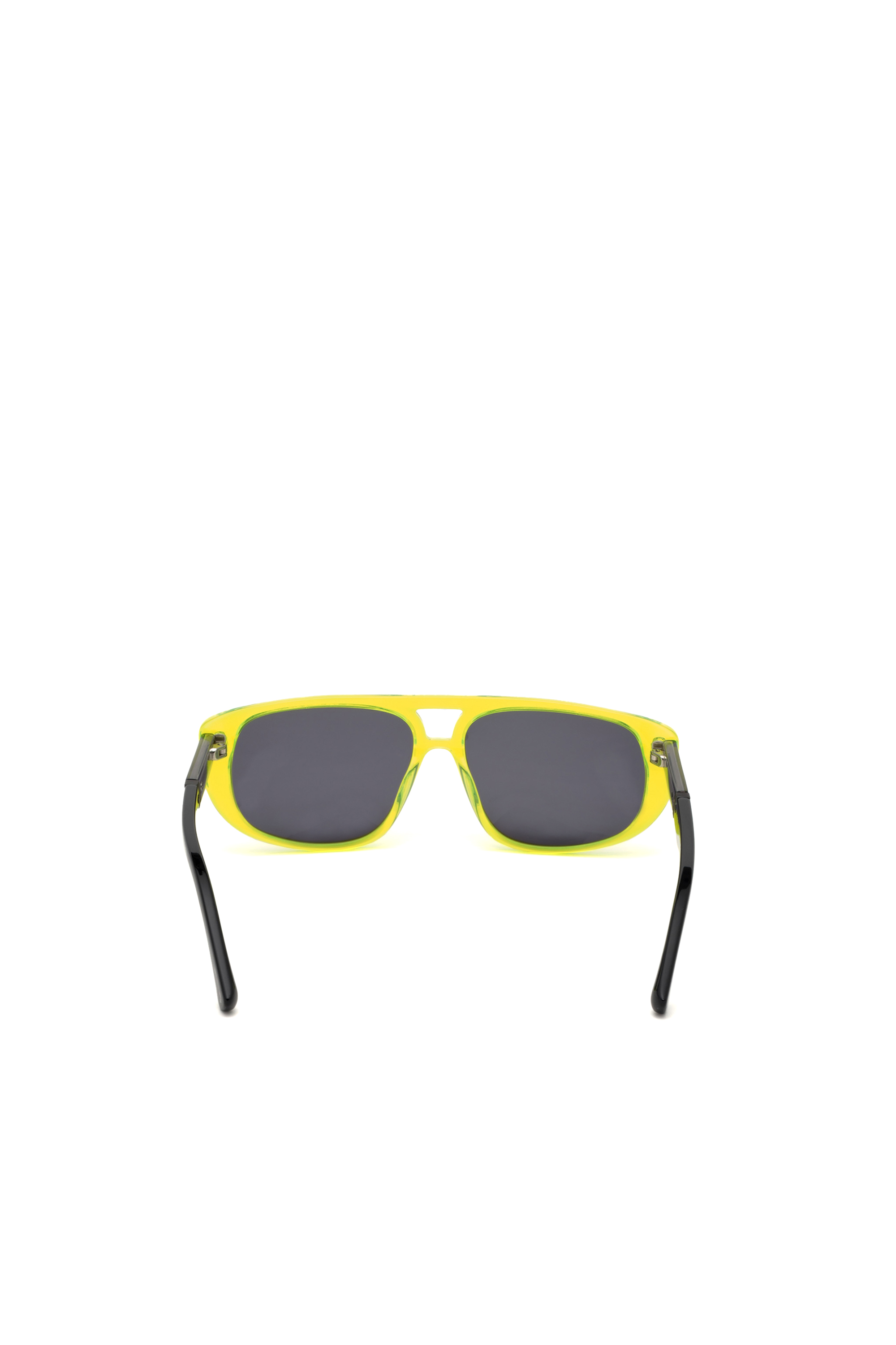 Diesel - DL0306, Unisex's Unisex acetate navigator-style sunglasses in Yellow Fluo - 4