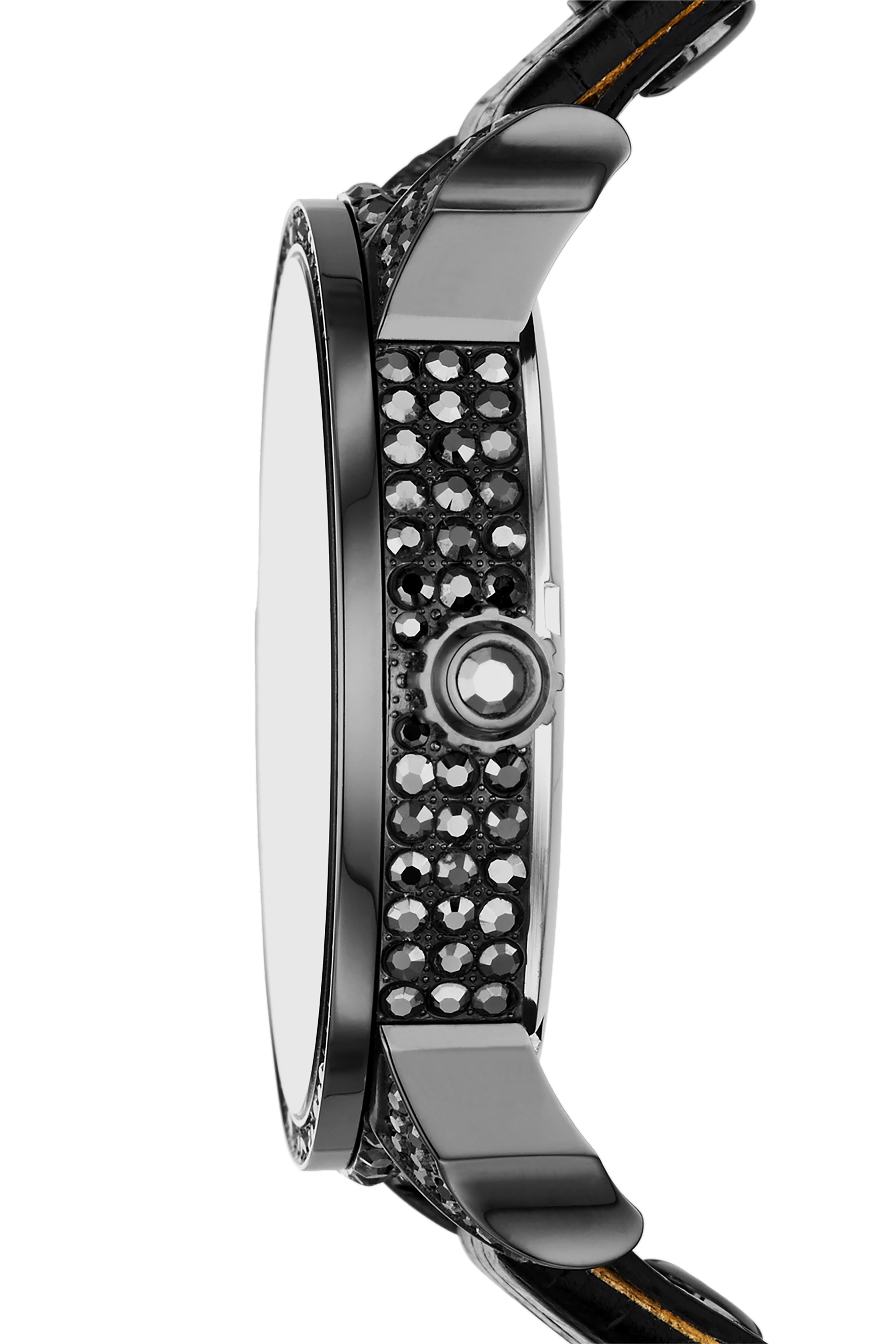 Diesel - DZ7328 MINI DADDY, Unisex's Mini Daddy 2.0 chronograph black leather watch in Black - 2